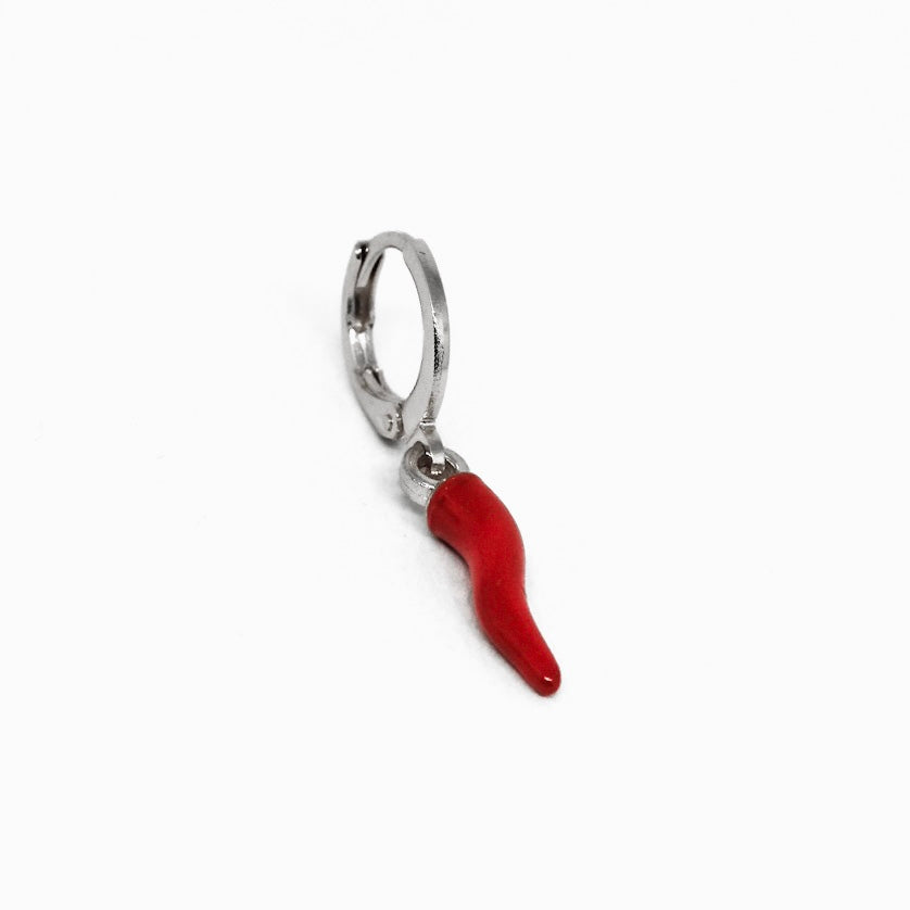 MONO ORECCHINO CORNETTO ROSSO