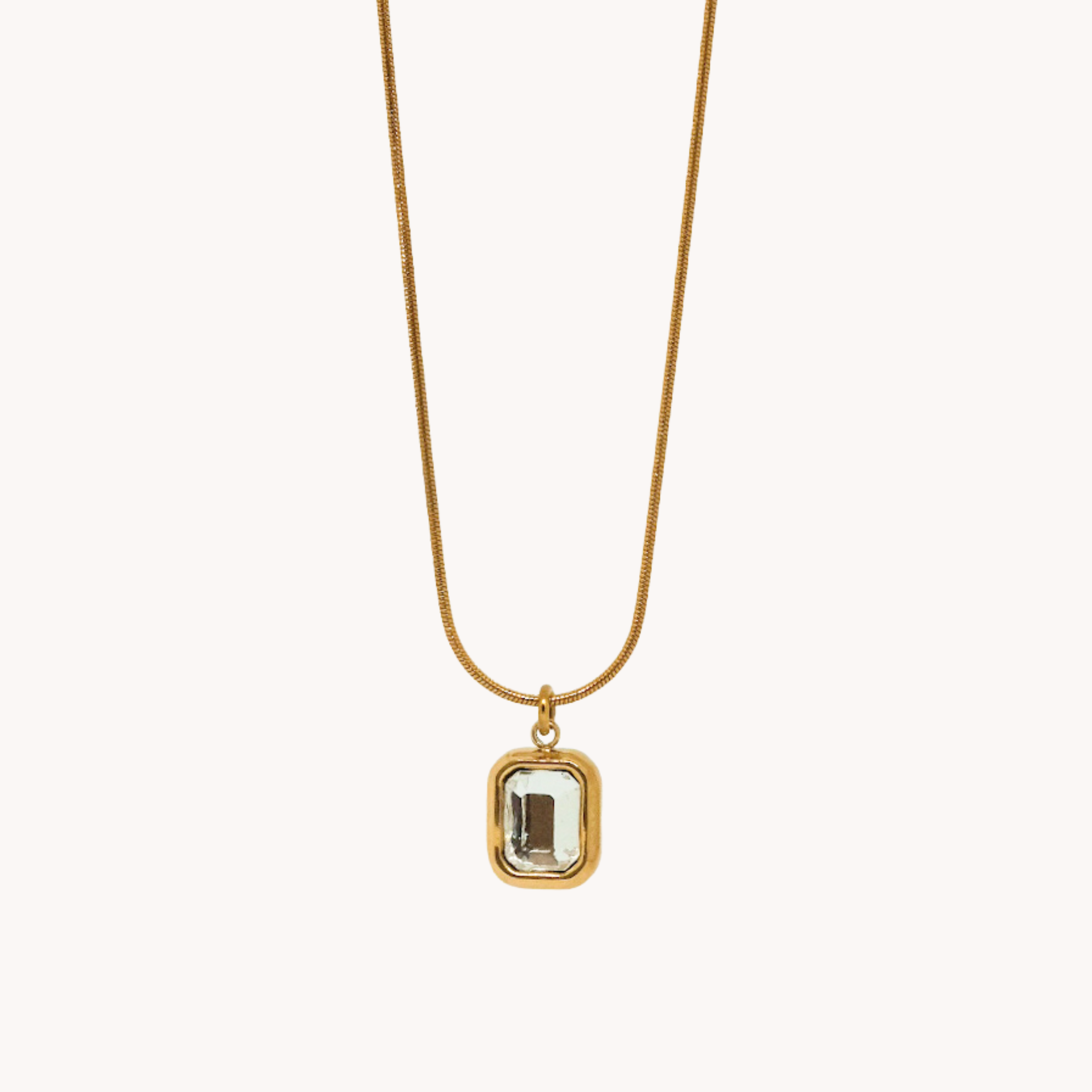 COLLANA ZIRCONE QUADRATO