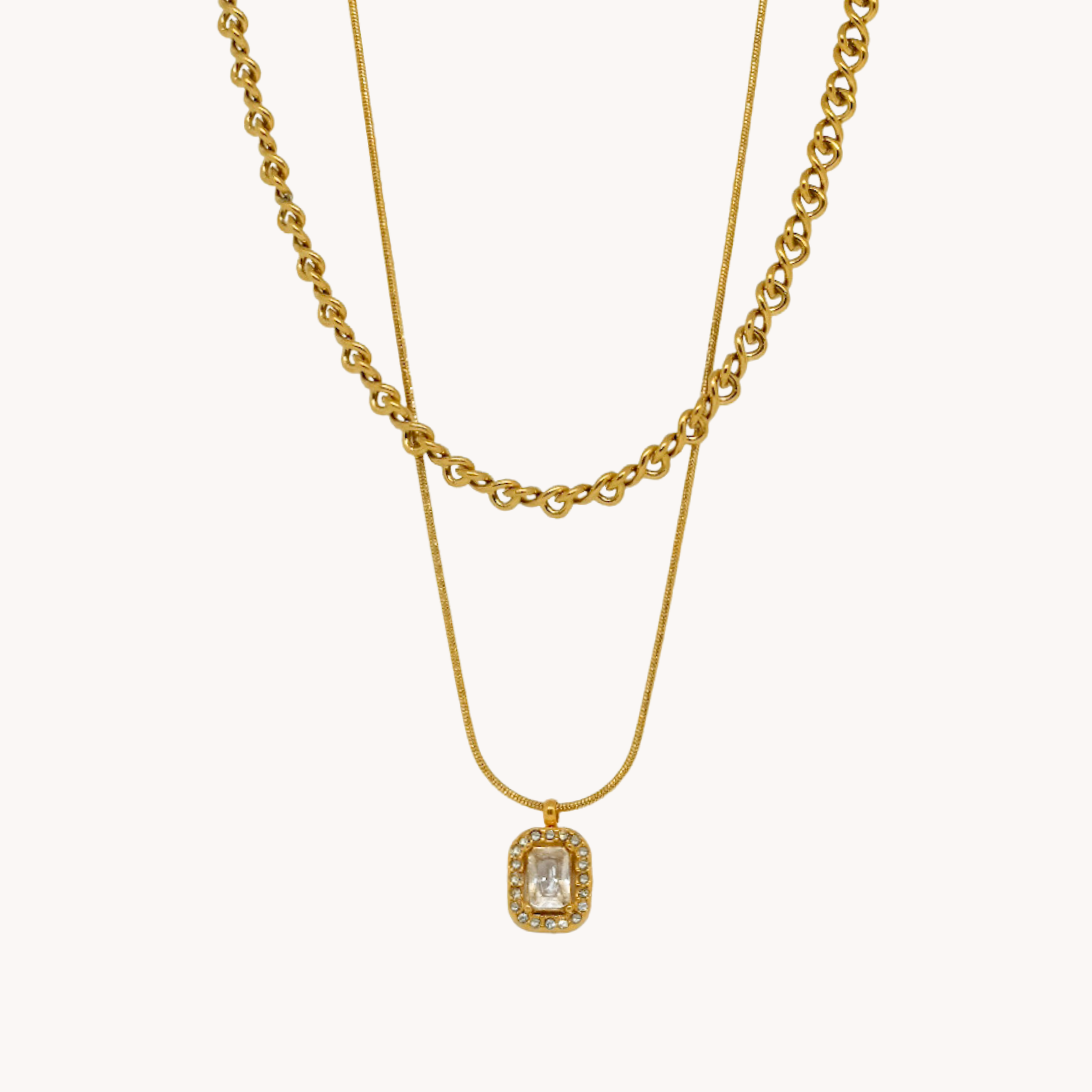 DOPPIA COLLANA ZIRCONE