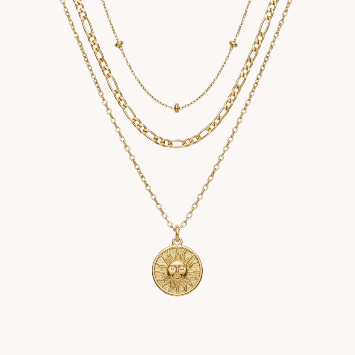 TRIPLA COLLANA SOLE