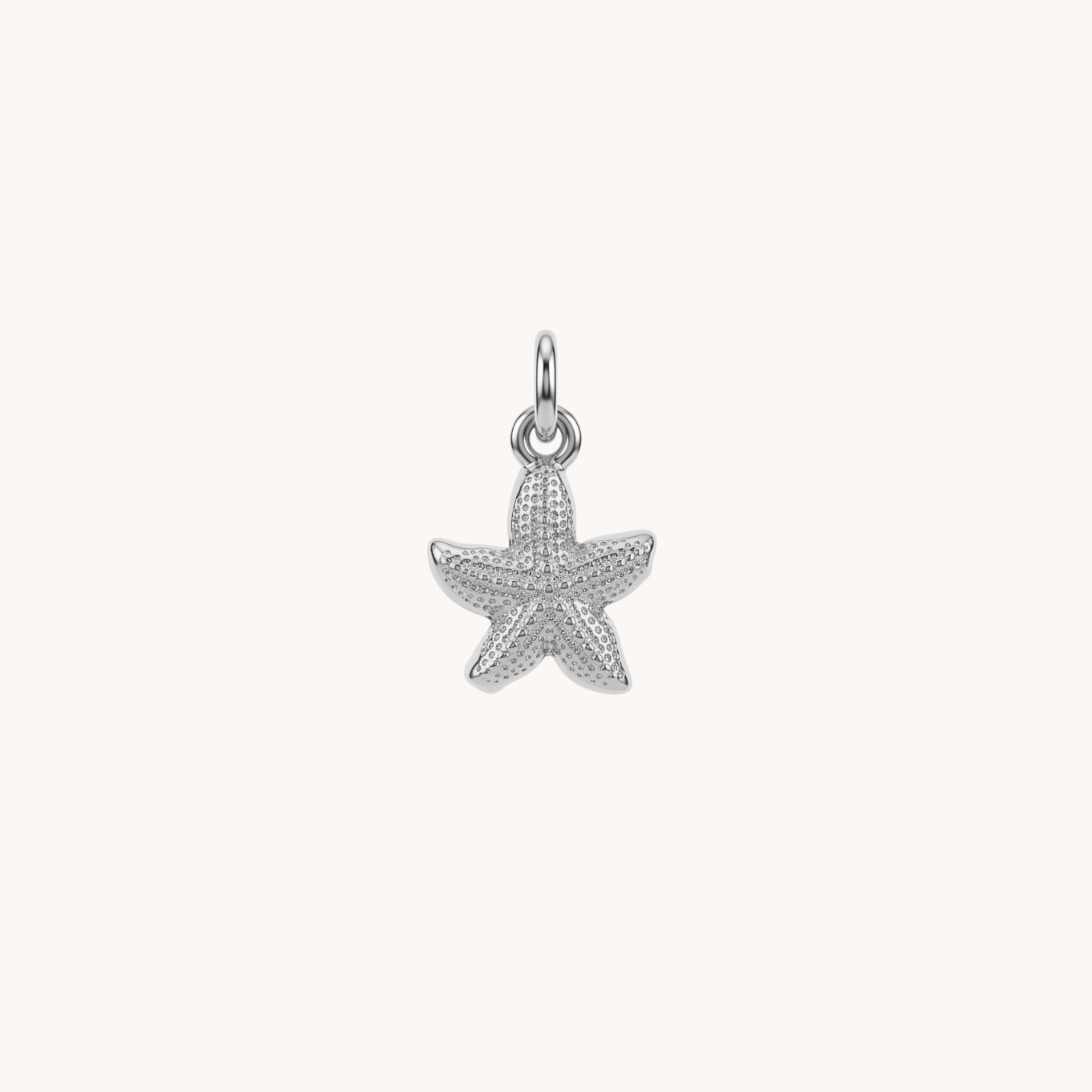 CIONDOLO OCEAN MINI STAR - stella marina scultorea e materica in acciaio oro o argento