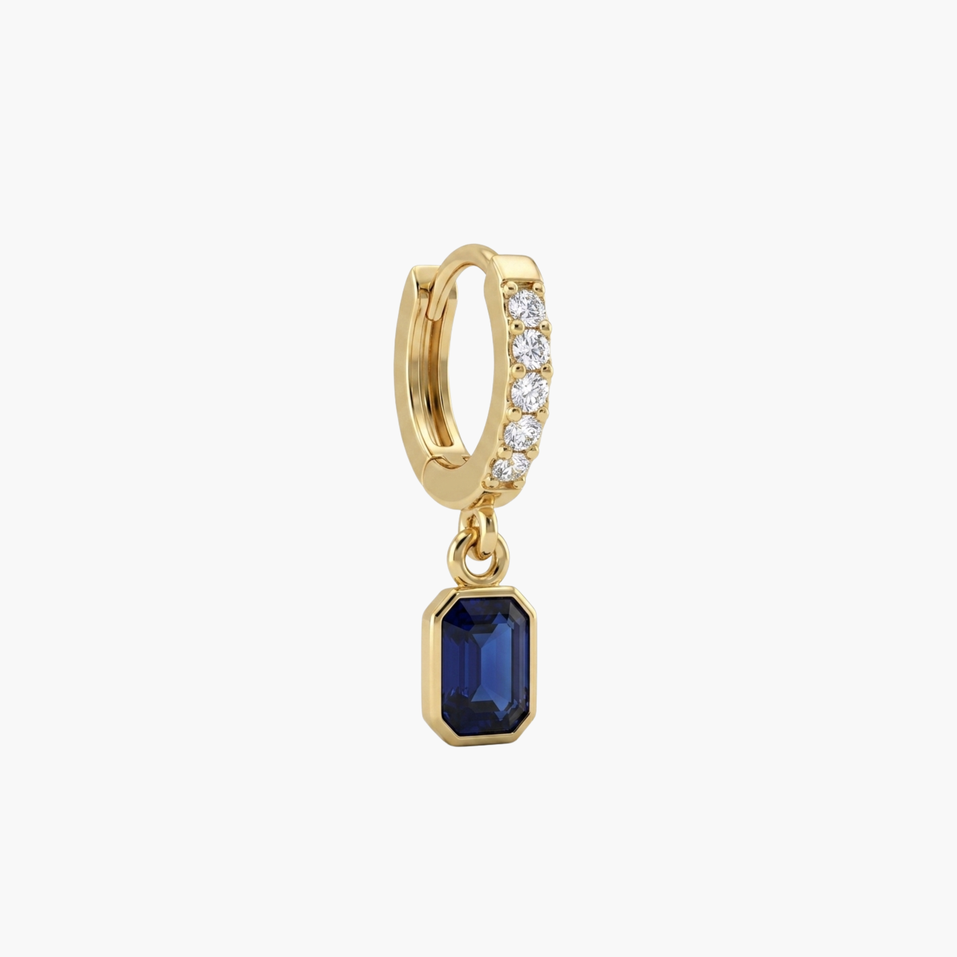 MONO ORECCHINO ZIRCONE BLU