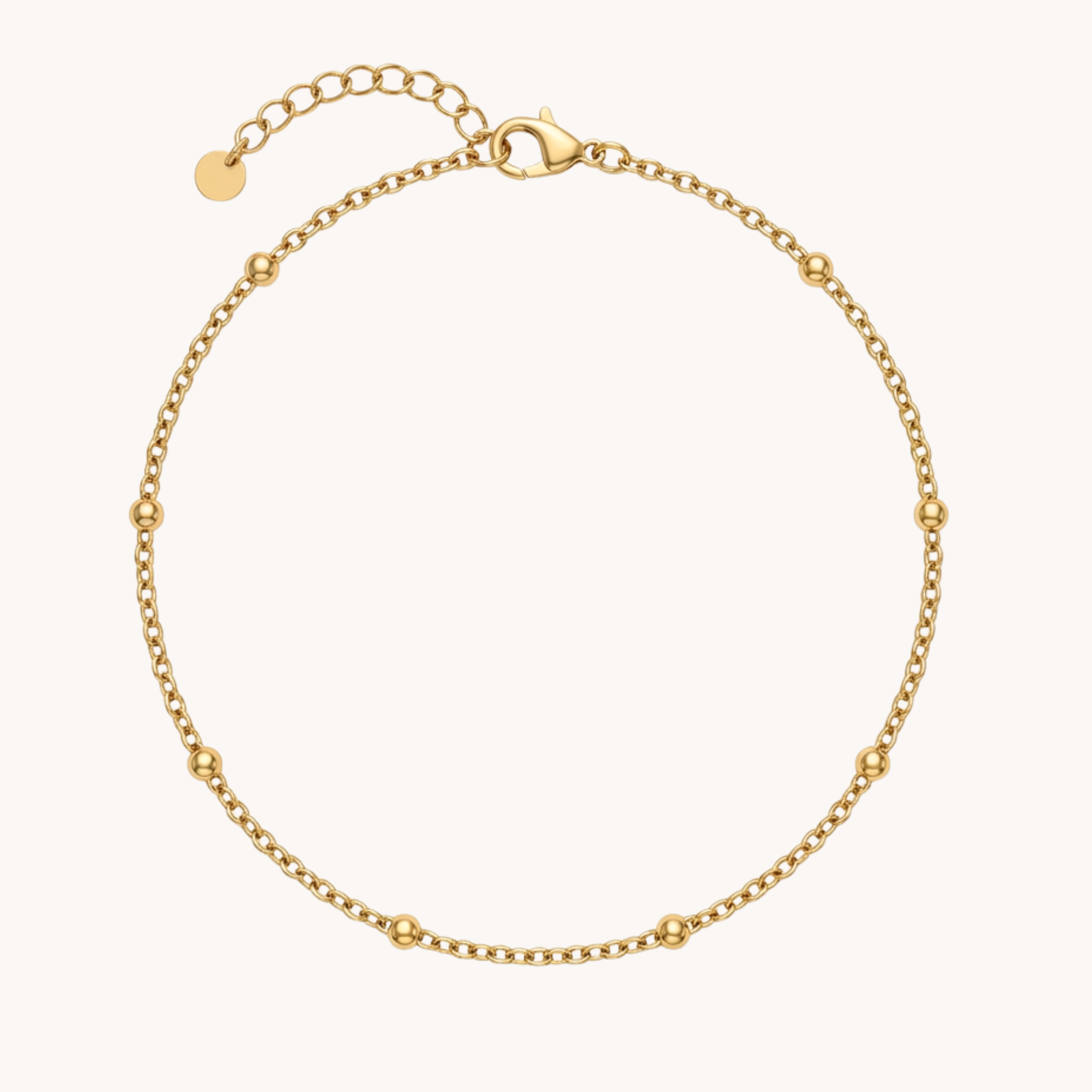 CAVIGLIERA BEADED CHAIN - catenina con micro-sfere a rilievo in acciaio