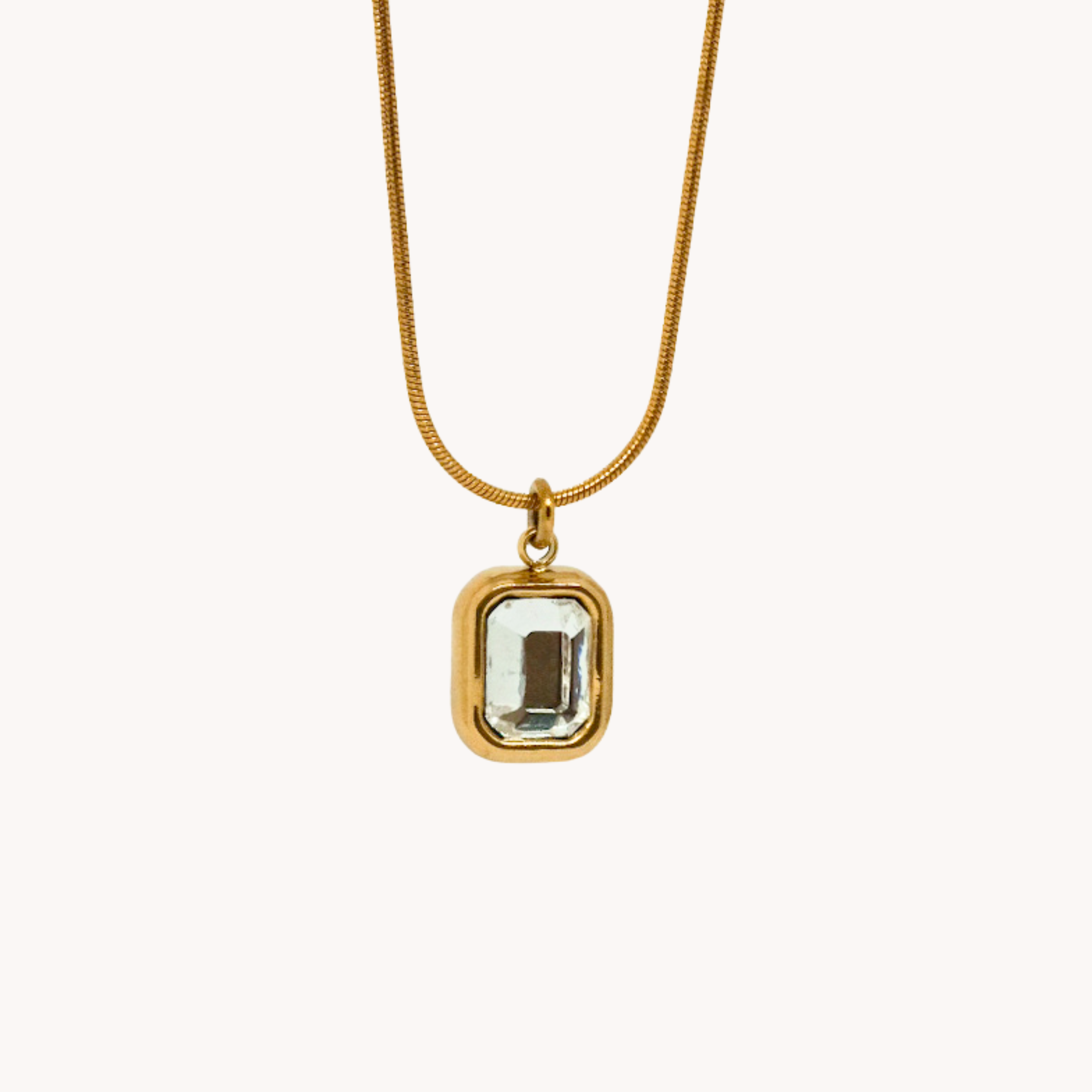 COLLANA ZIRCONE QUADRATO