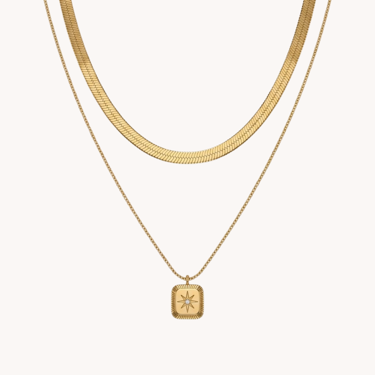 DOPPIA COLLANA SQUARE
