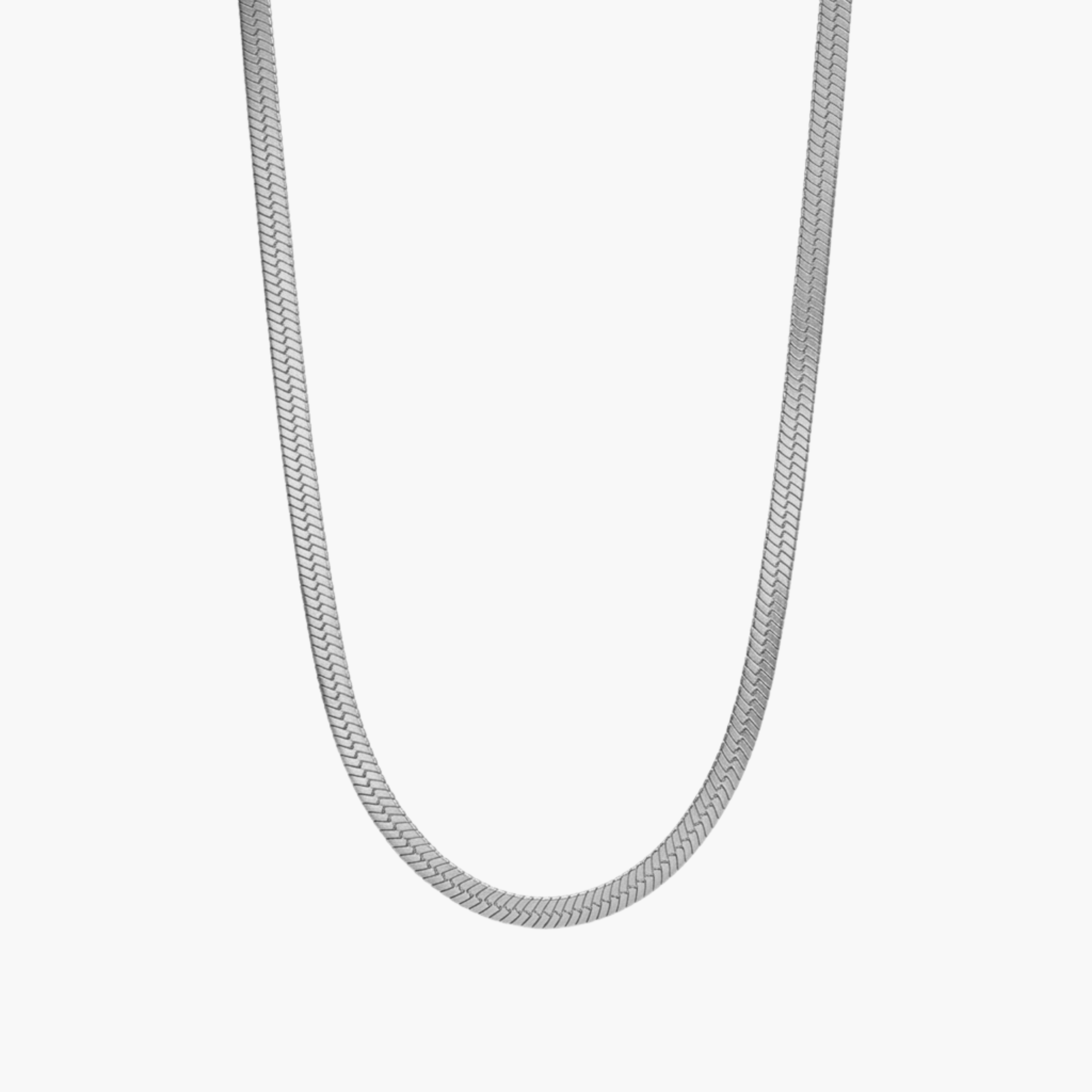 GIROCOLLO SNAKE SLIM - collana a catena piatta a maglia serpente da uomo in acciaio oro o argento