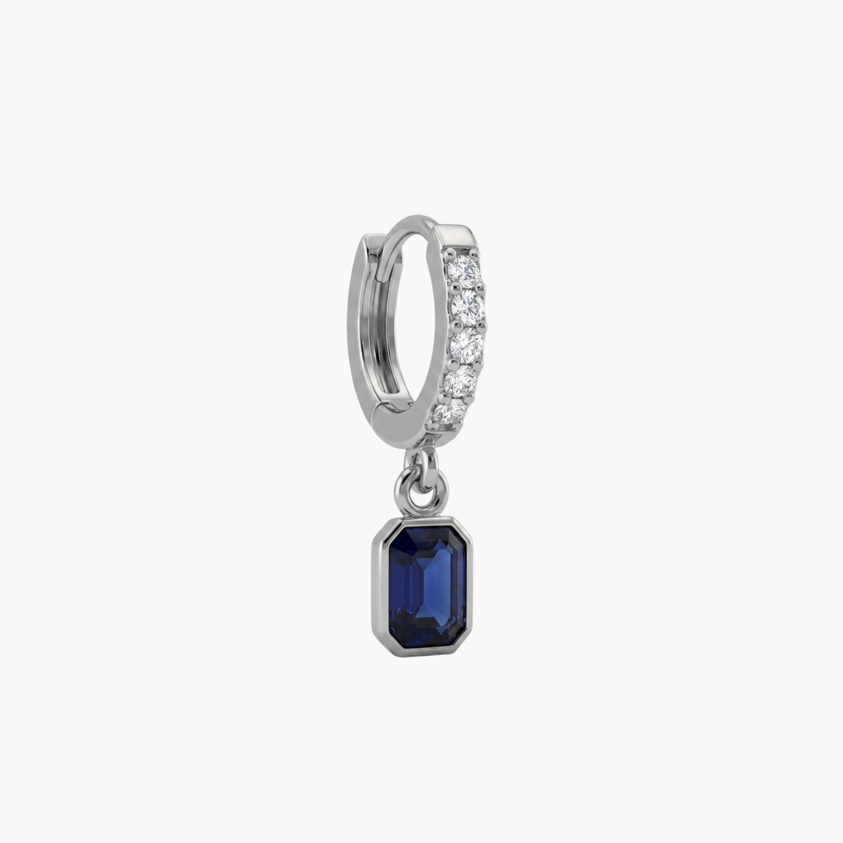 MONO ORECCHINO ZIRCONE BLU