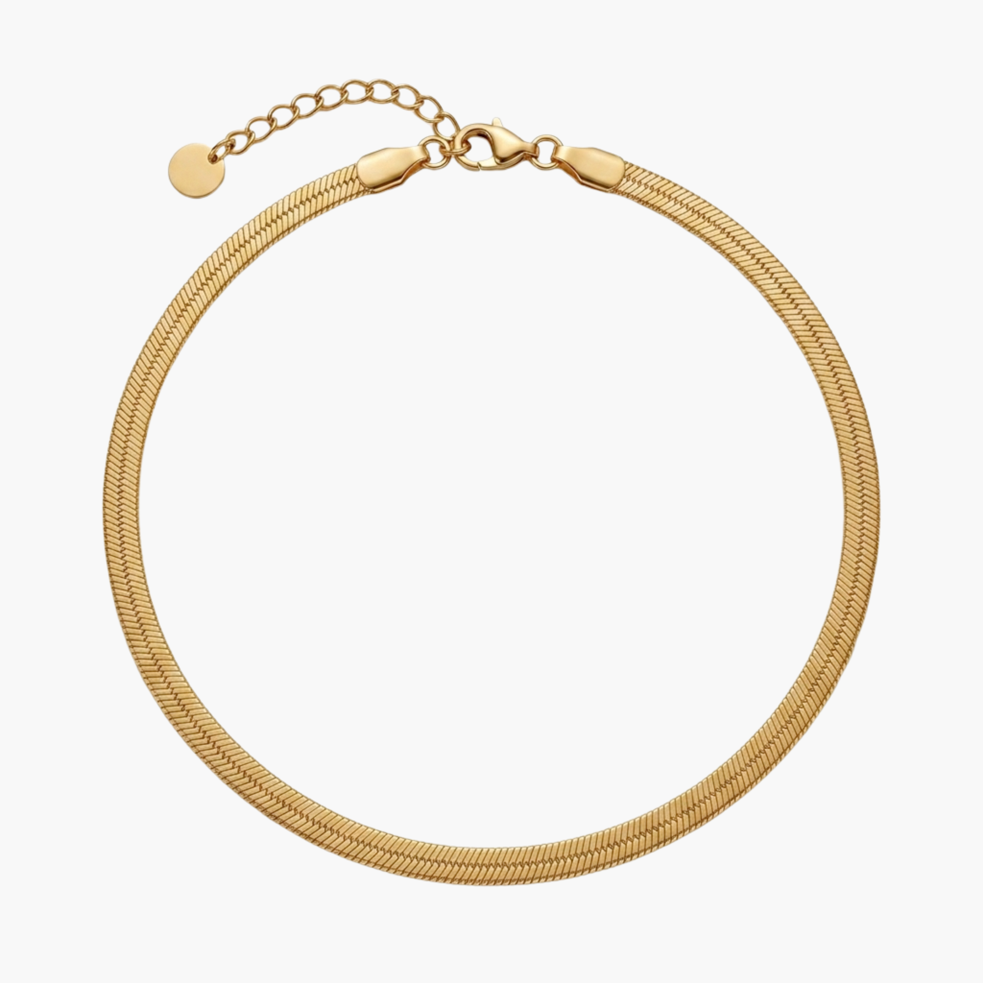 BRACCIALE SNAKE - bracciale da uomo a maglia piatta a spina di pesce in acciaio oro o argento
