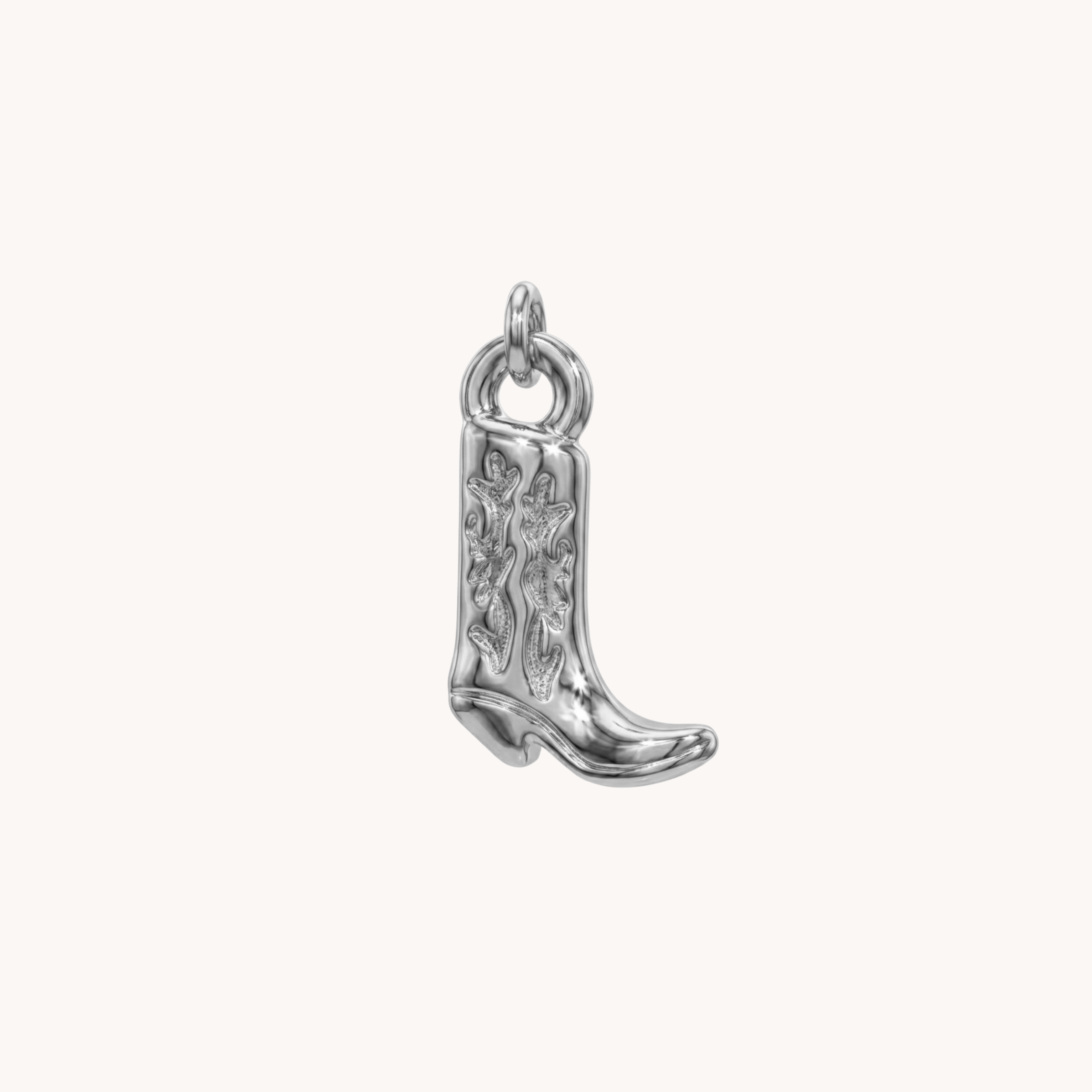 CIONDOLO CAMPEROS - stivale da cowboy texano inciso in acciaio oro o argento
