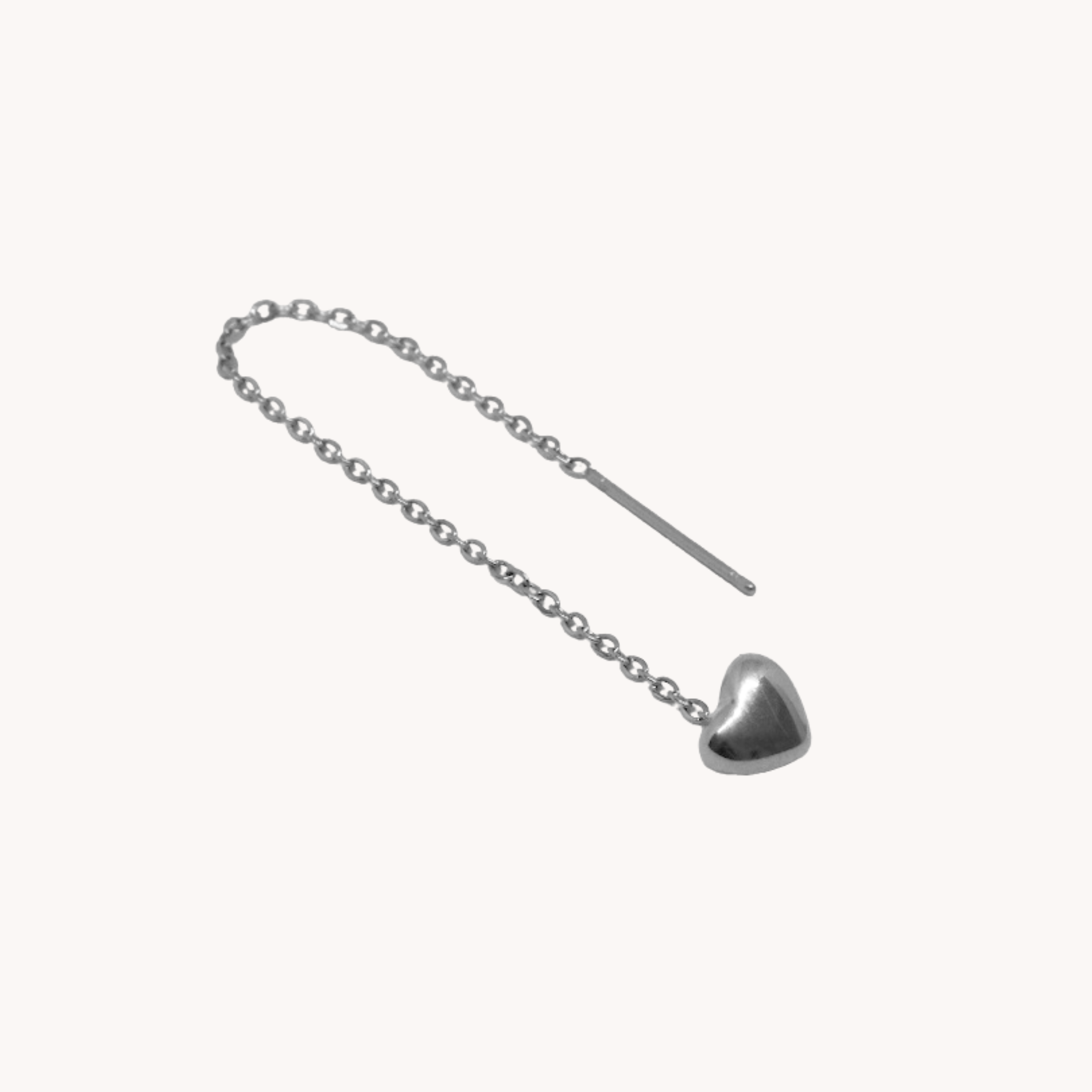 MONO ORECCHINO CUORE PENDENTE