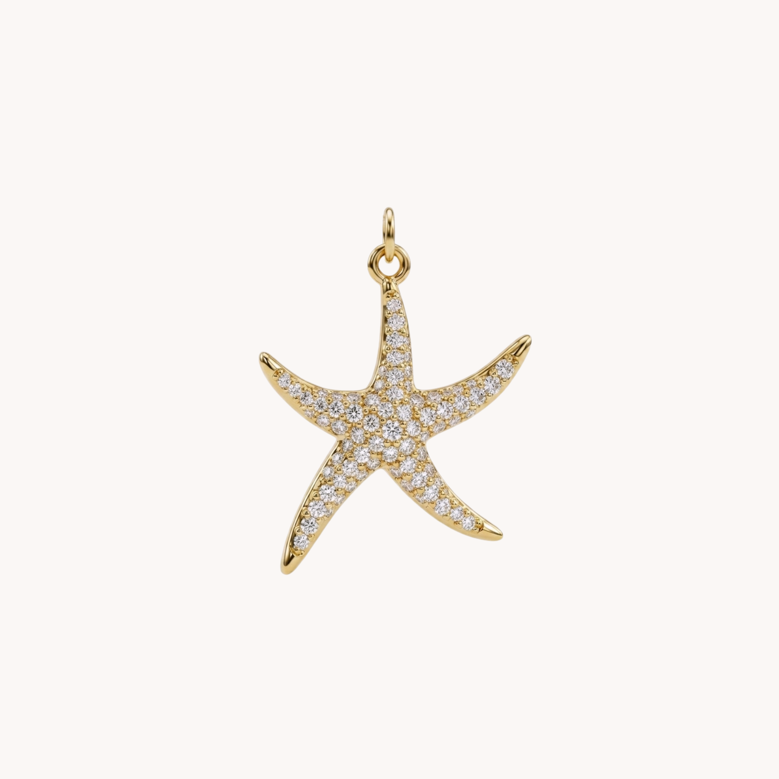 CIONDOLO GLAM STARFISH - stella marina con zirconi bianchi