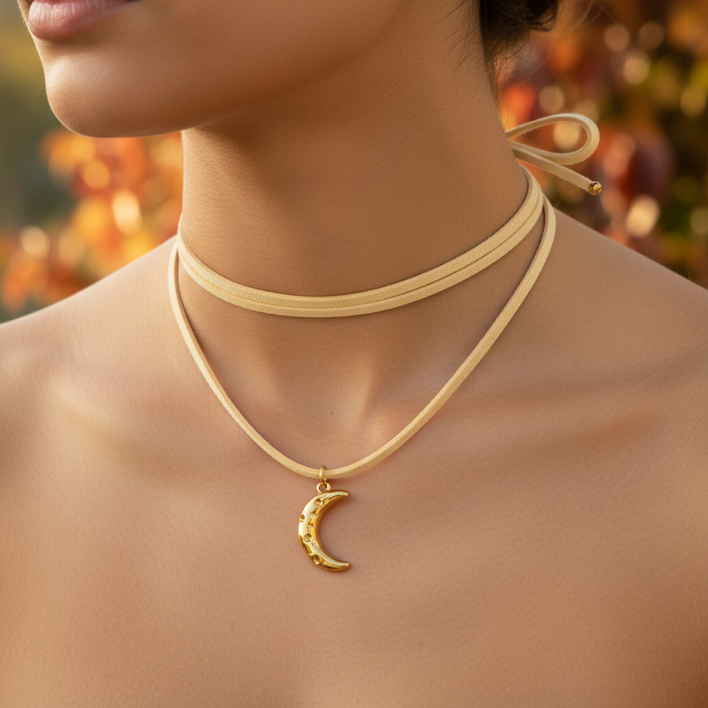 CHOKER SCAMOSCIATO LUNA