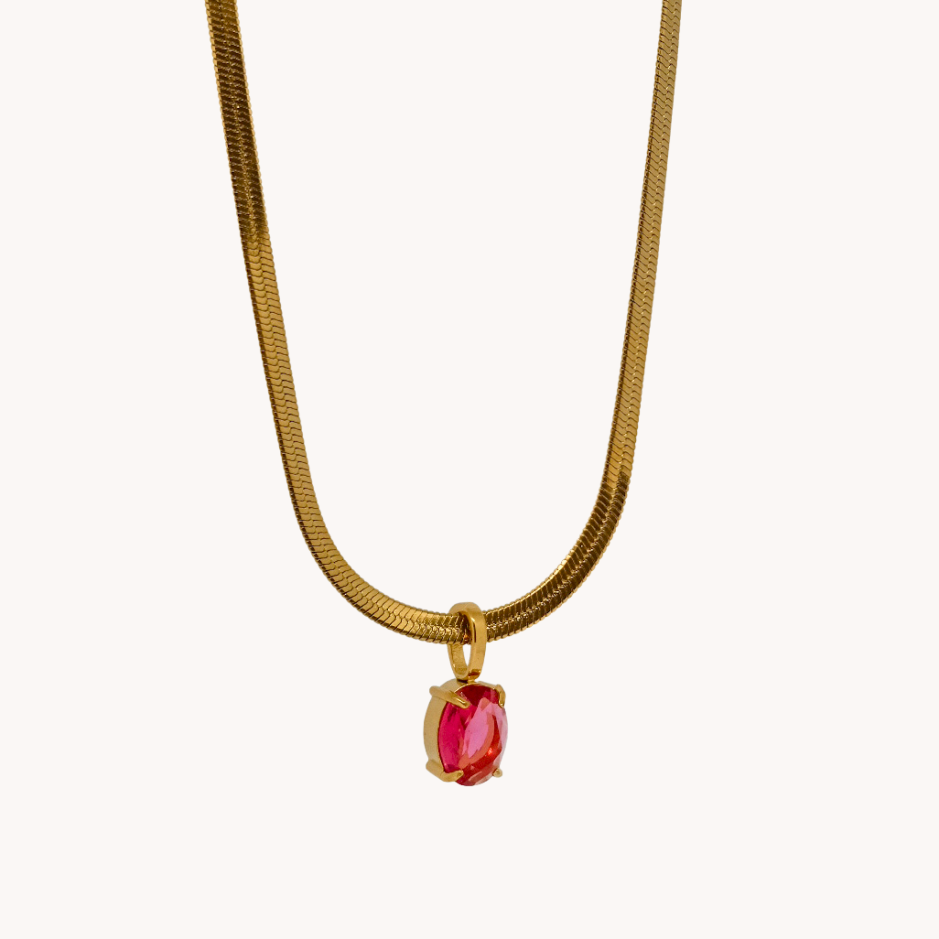 COLLANA SNAKE RUBY