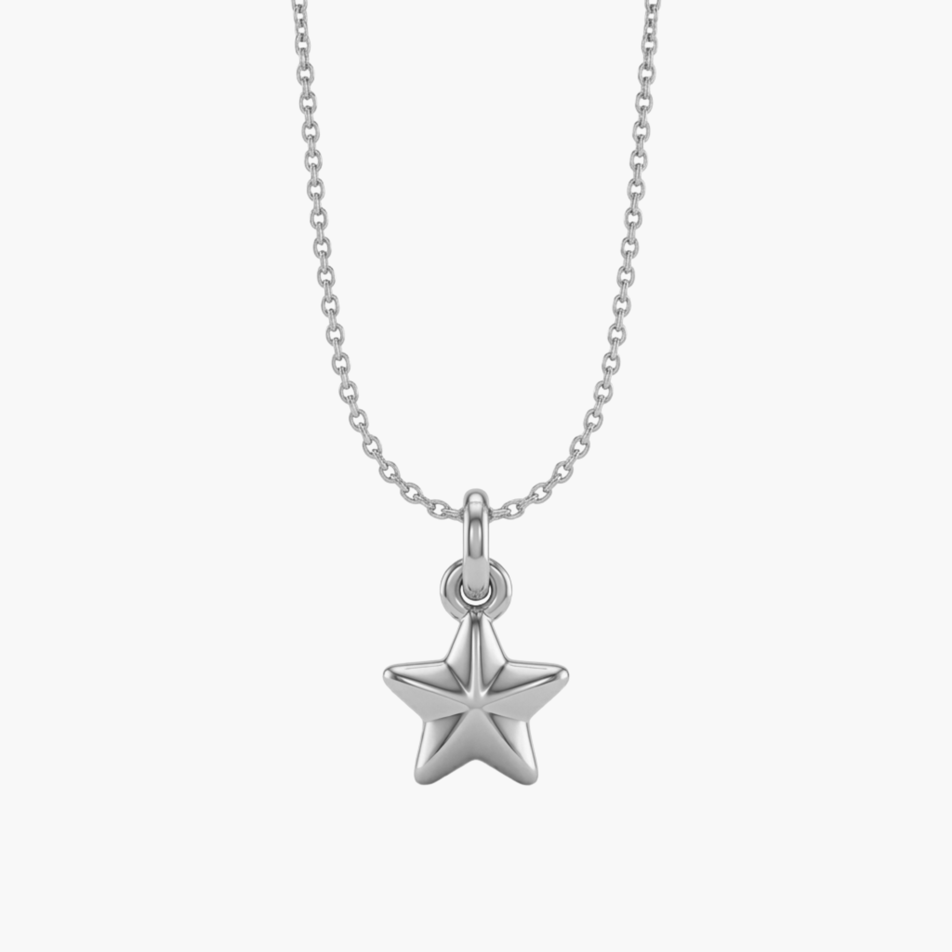 COLLANA BOLD STAR - collana da uomo con ciondolo stella bombata in acciaio oro o argento