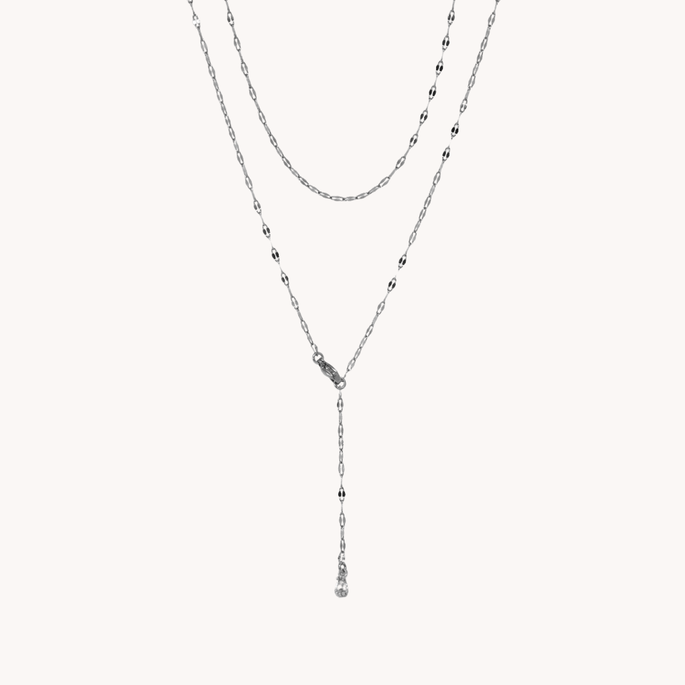 DOPPIA COLLANA ZIRCONE PENDENTE