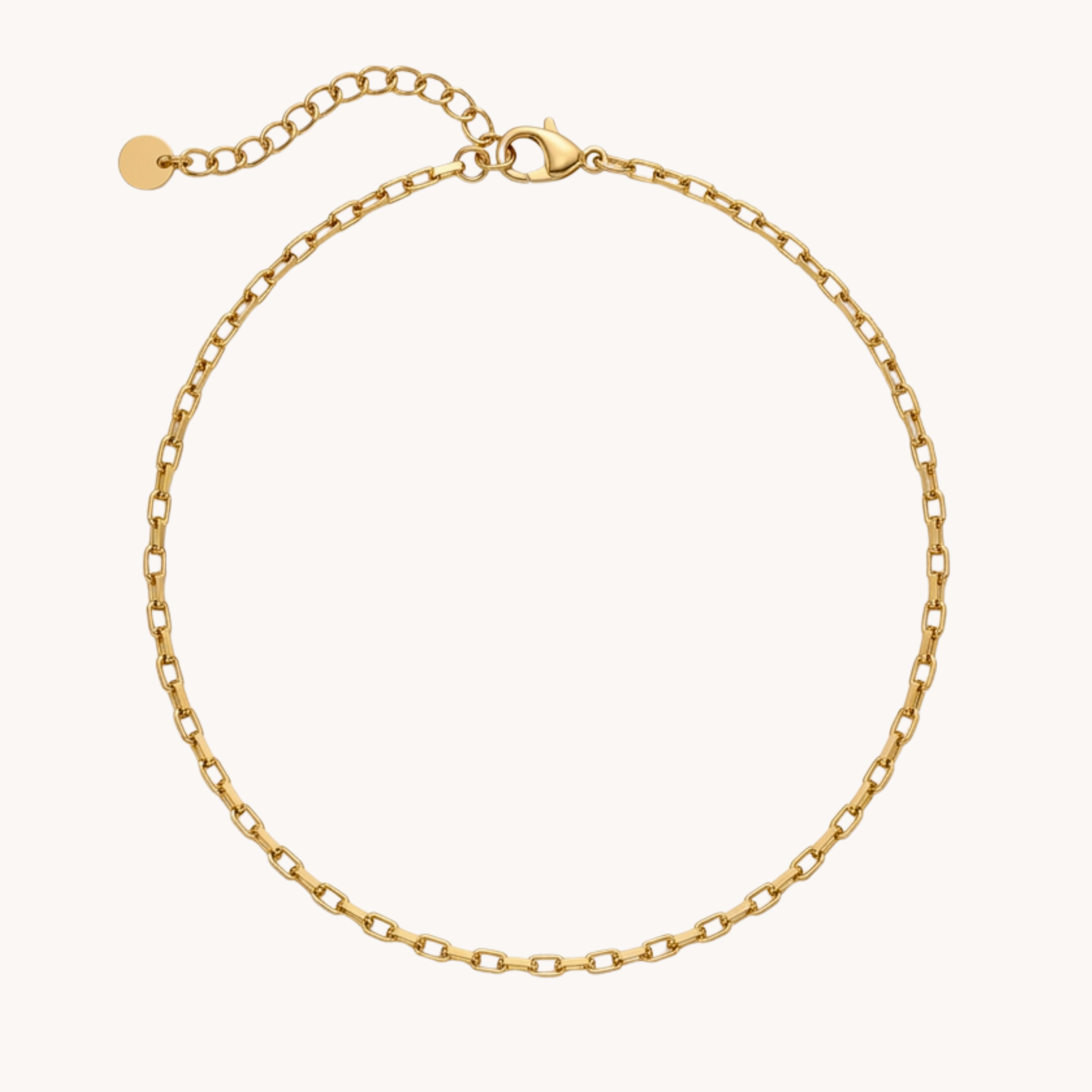 CAVIGLIERA PAPERCLIP MINI - maglia rettangolare allungata e liscia in acciaio