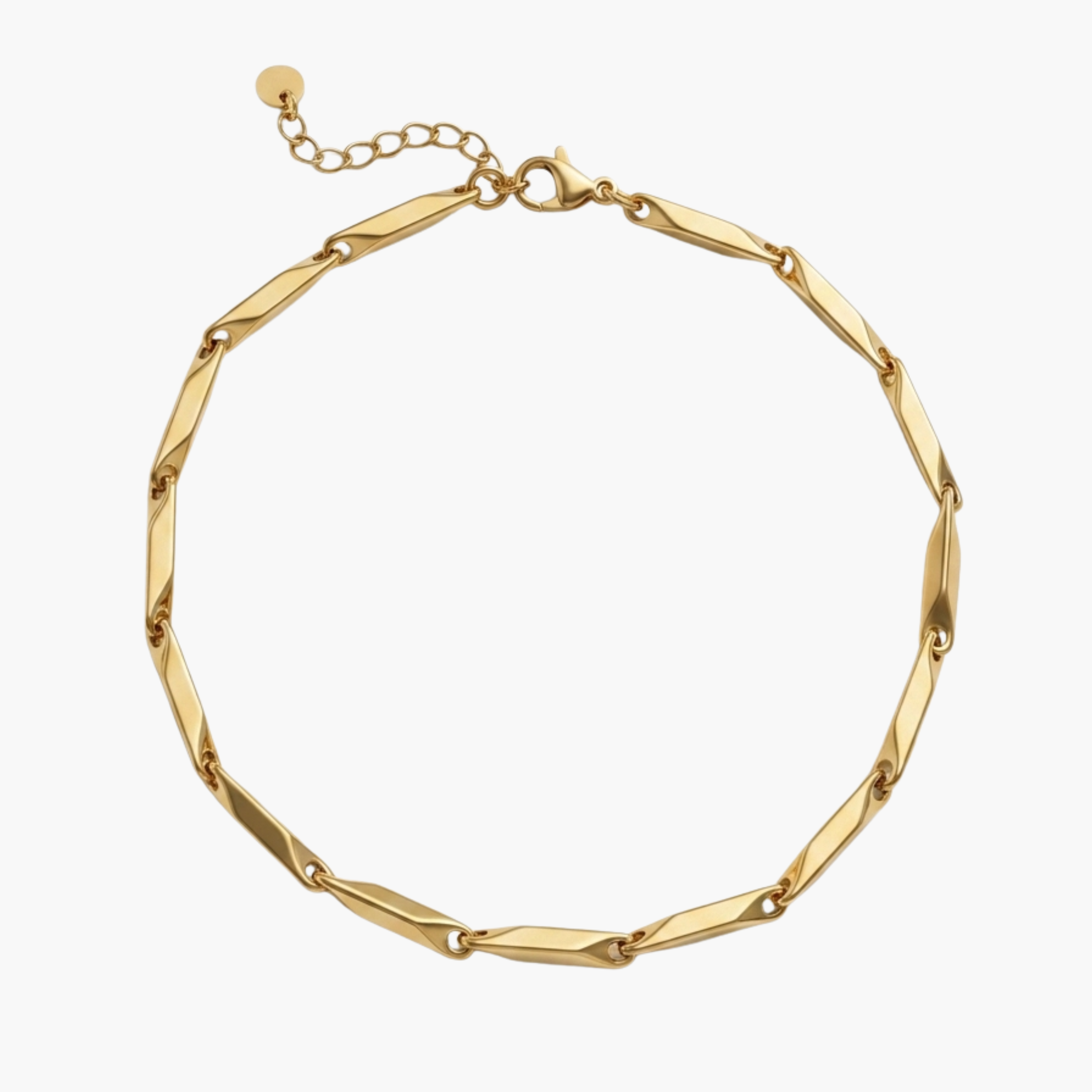 BRACCIALE TWISTED BAR - maglie cilindriche rigide ritorte in acciaio oro o argento
