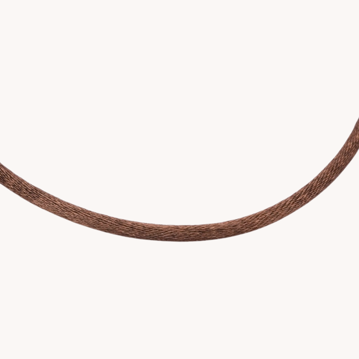 Choker Satinato VANDEM filo satinato marrone e beige