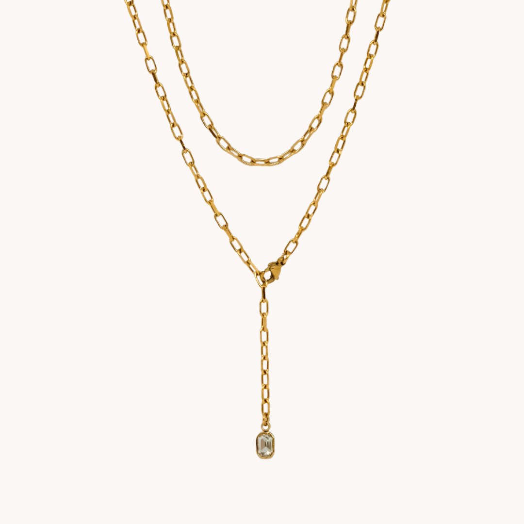 COLLANA ZIRCONE PENDENTE