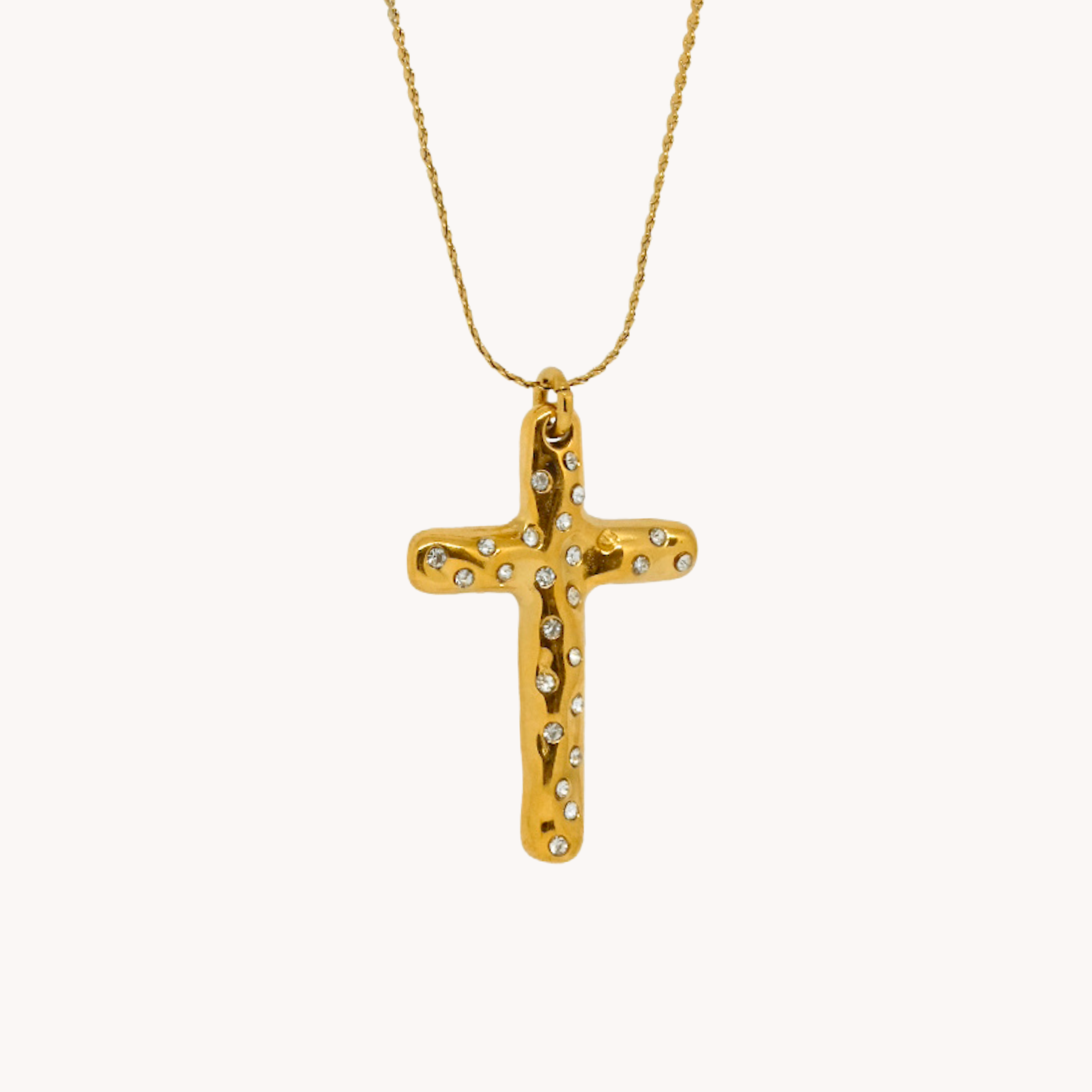 COLLANA CROCE ZIRCONATA