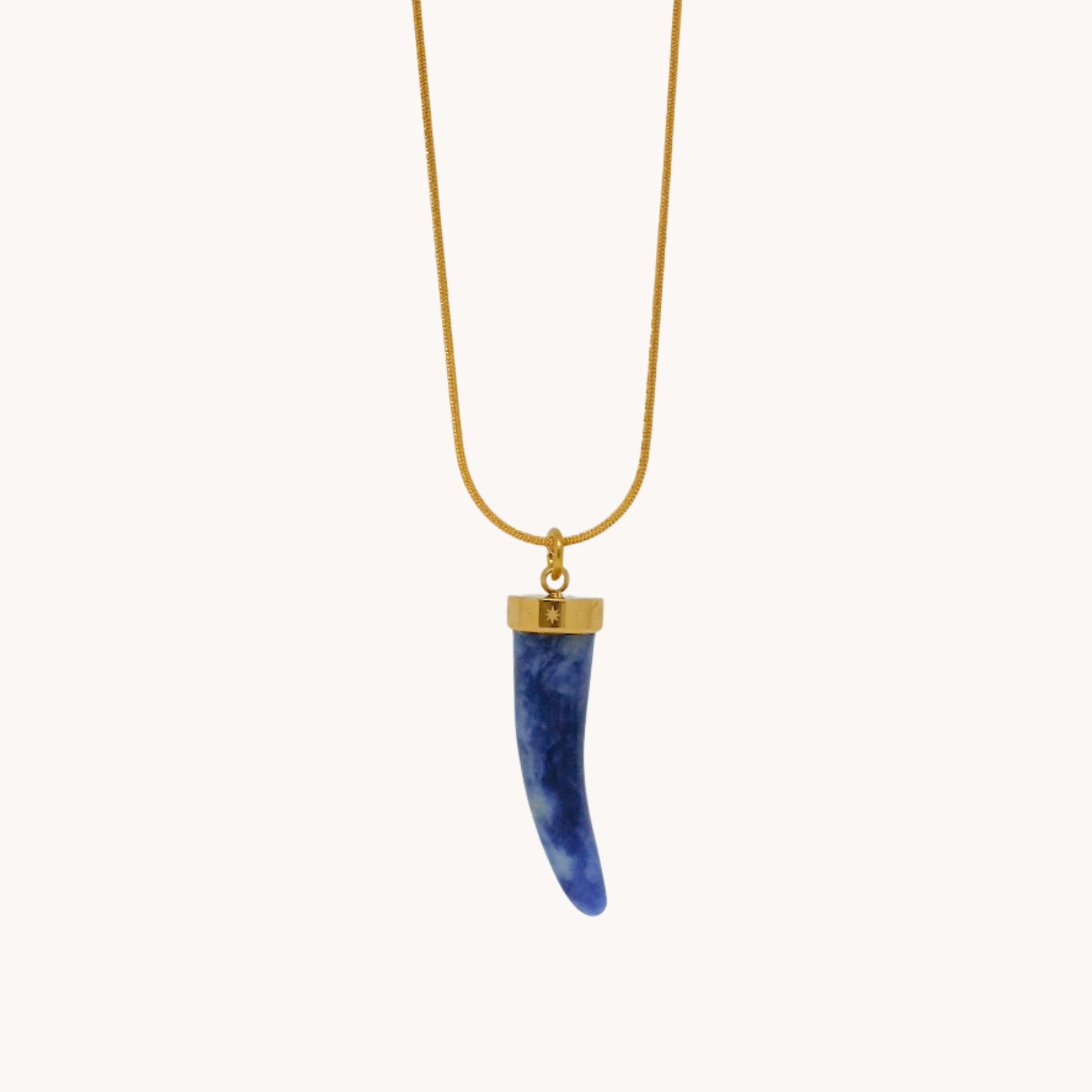COLLANA CORNO BLU