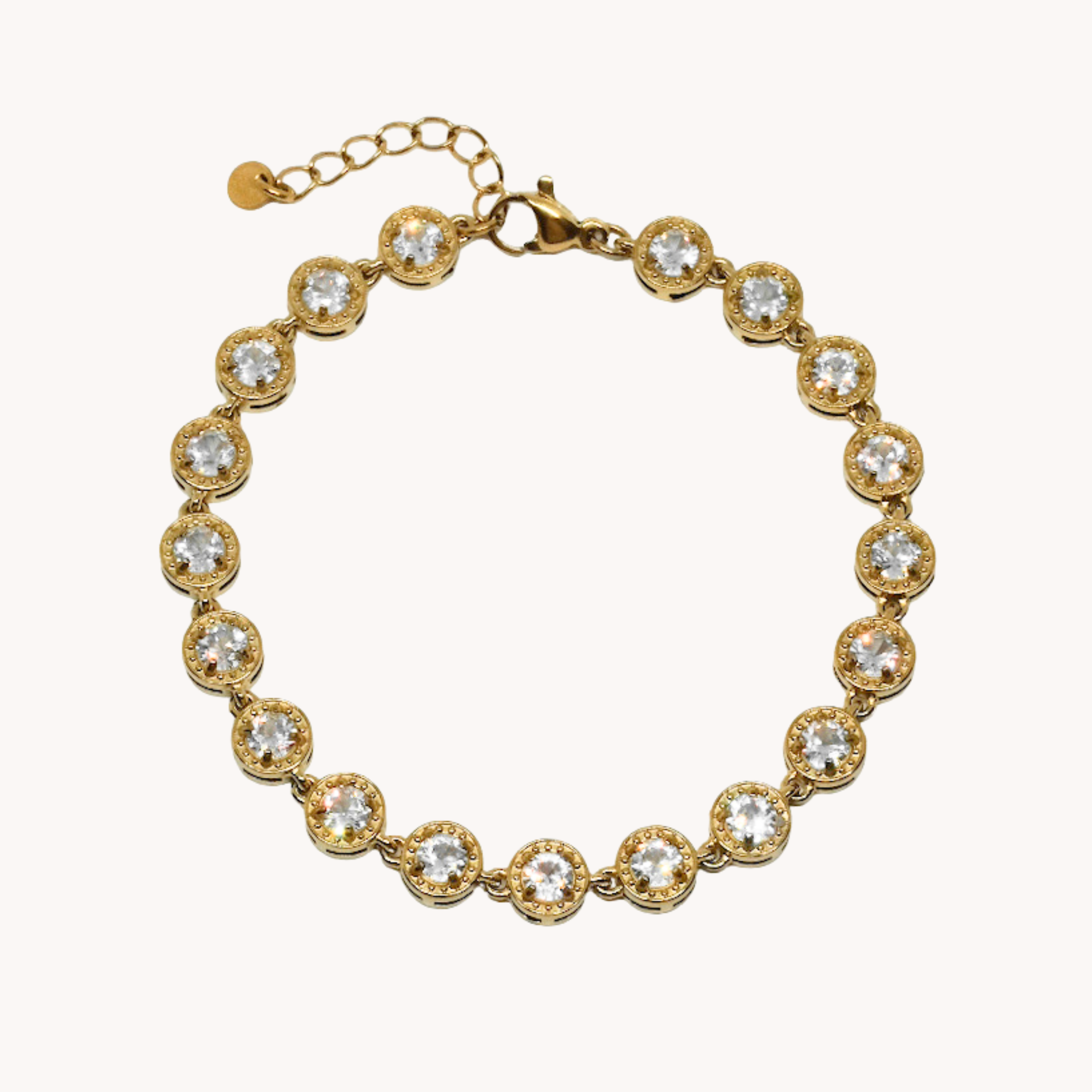BRACCIALE TENNIS ORO