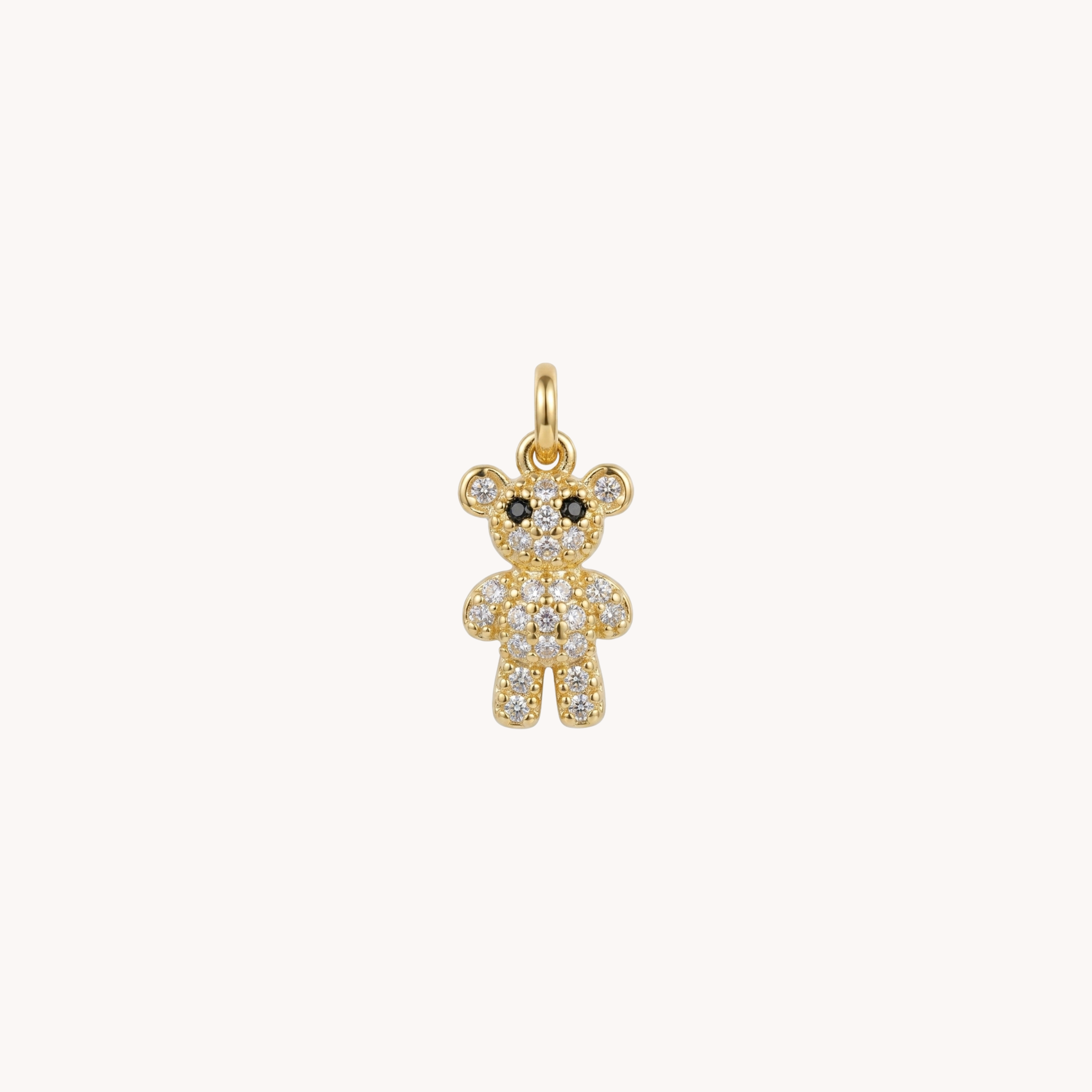 CIONDOLO TEDDY SPARKLING - orsetto 3D tempestato di zirconi