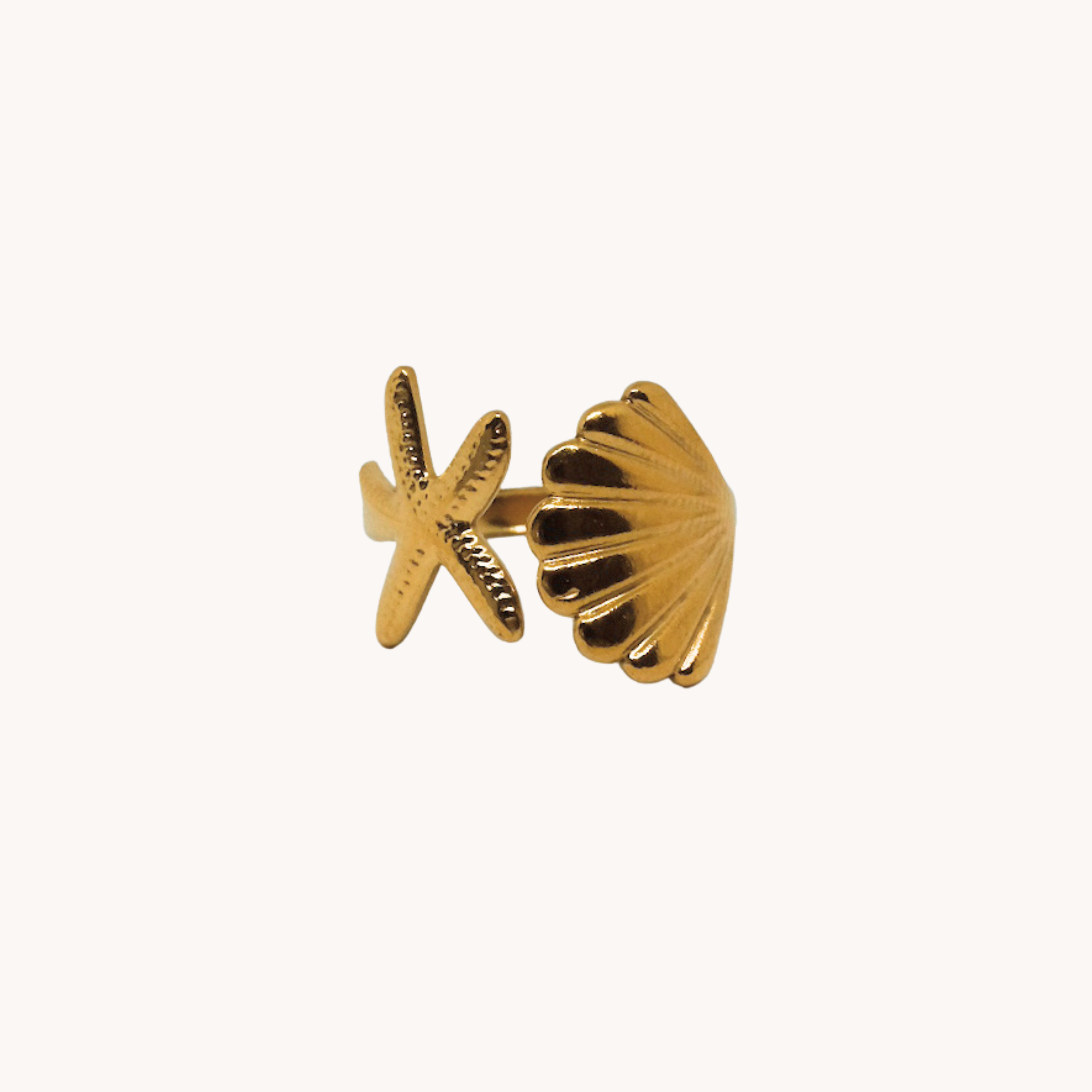 ANELLO CONCHIGLIA E STELLA MARINA