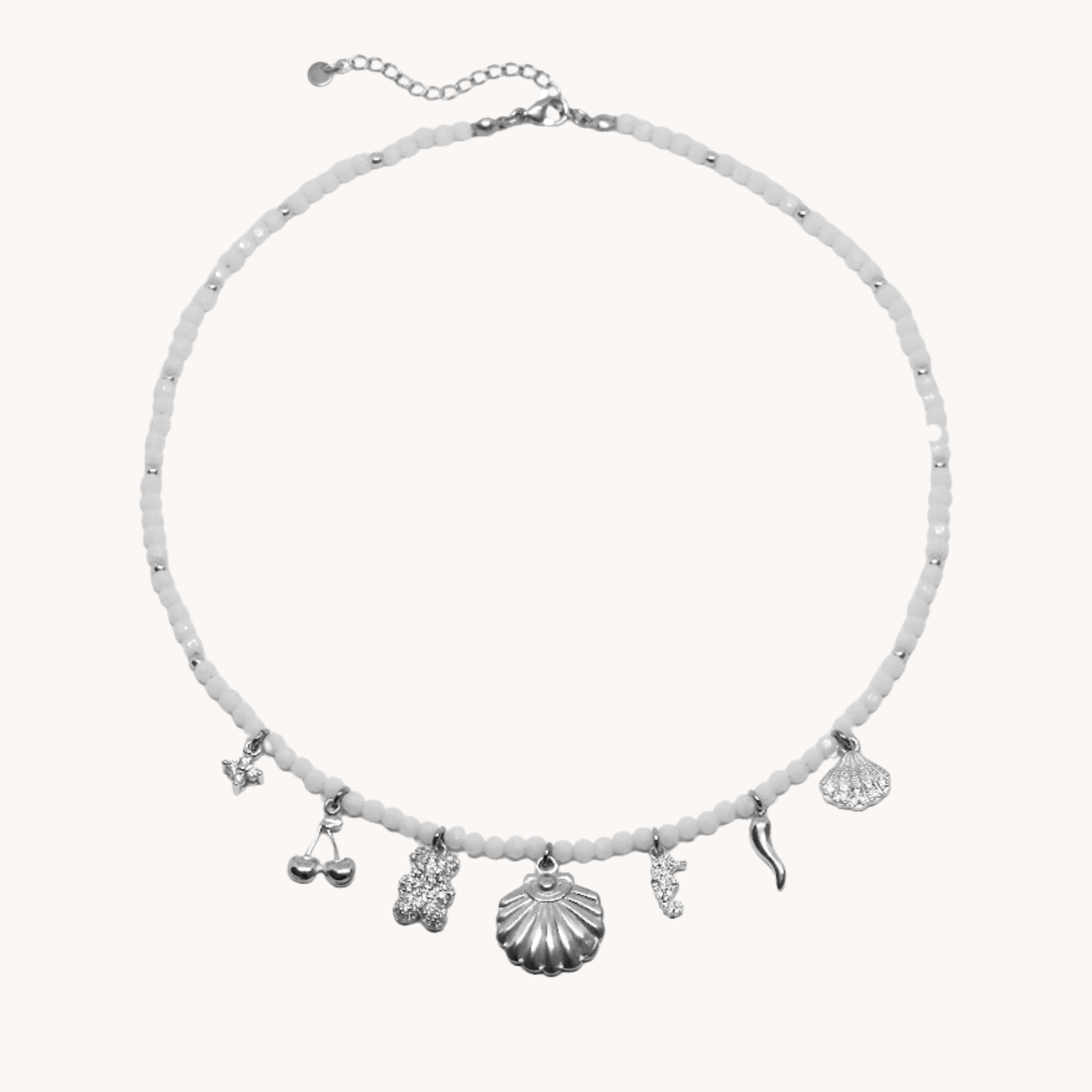GIROCOLLO PERLINE E CHARMS