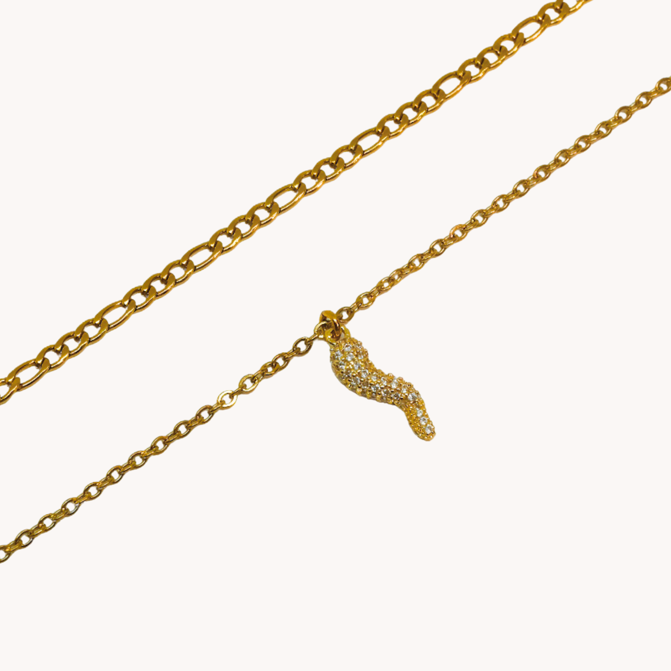 DOPPIA COLLANA CORNETTO