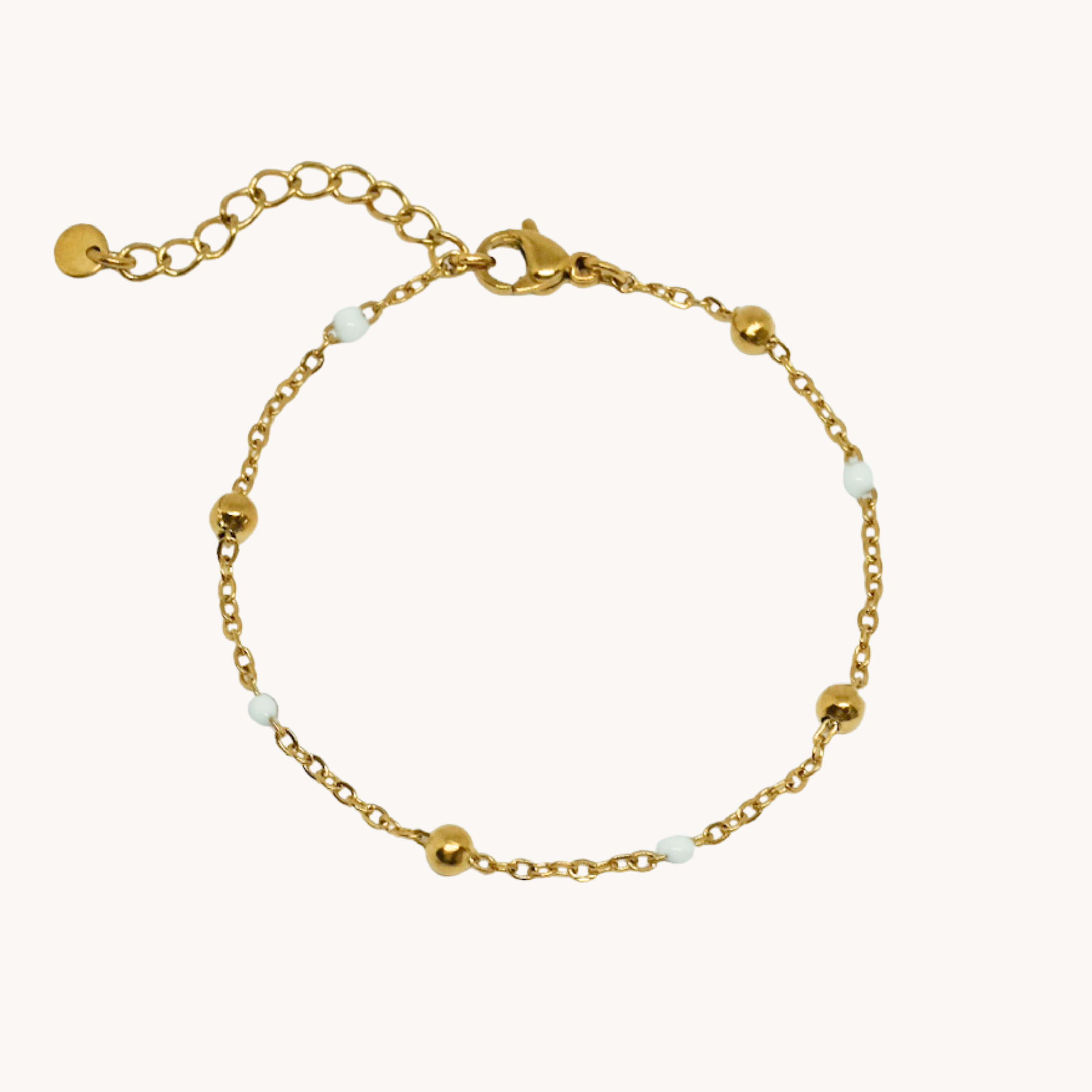 BRACCIALE PALLINI BIANCO