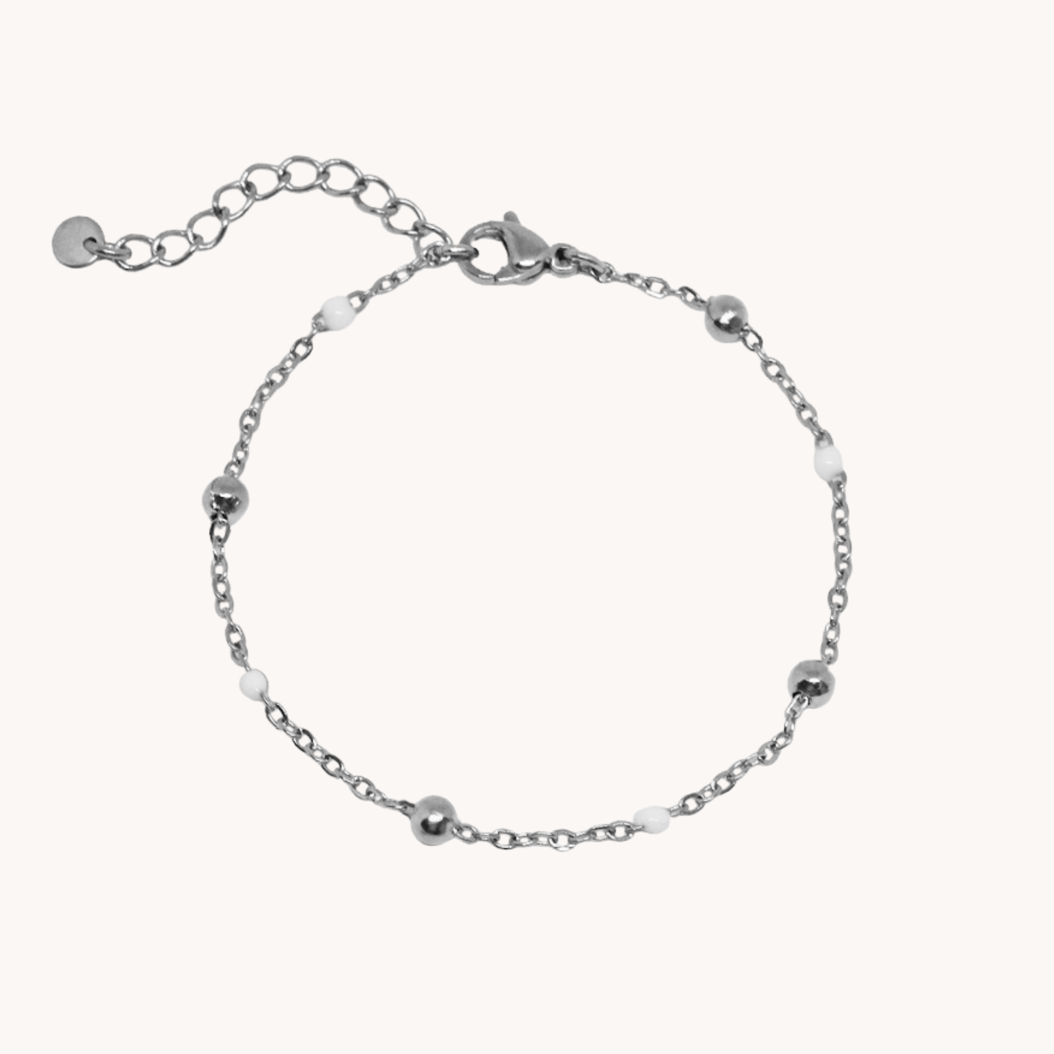 BRACCIALE PALLINI BIANCO