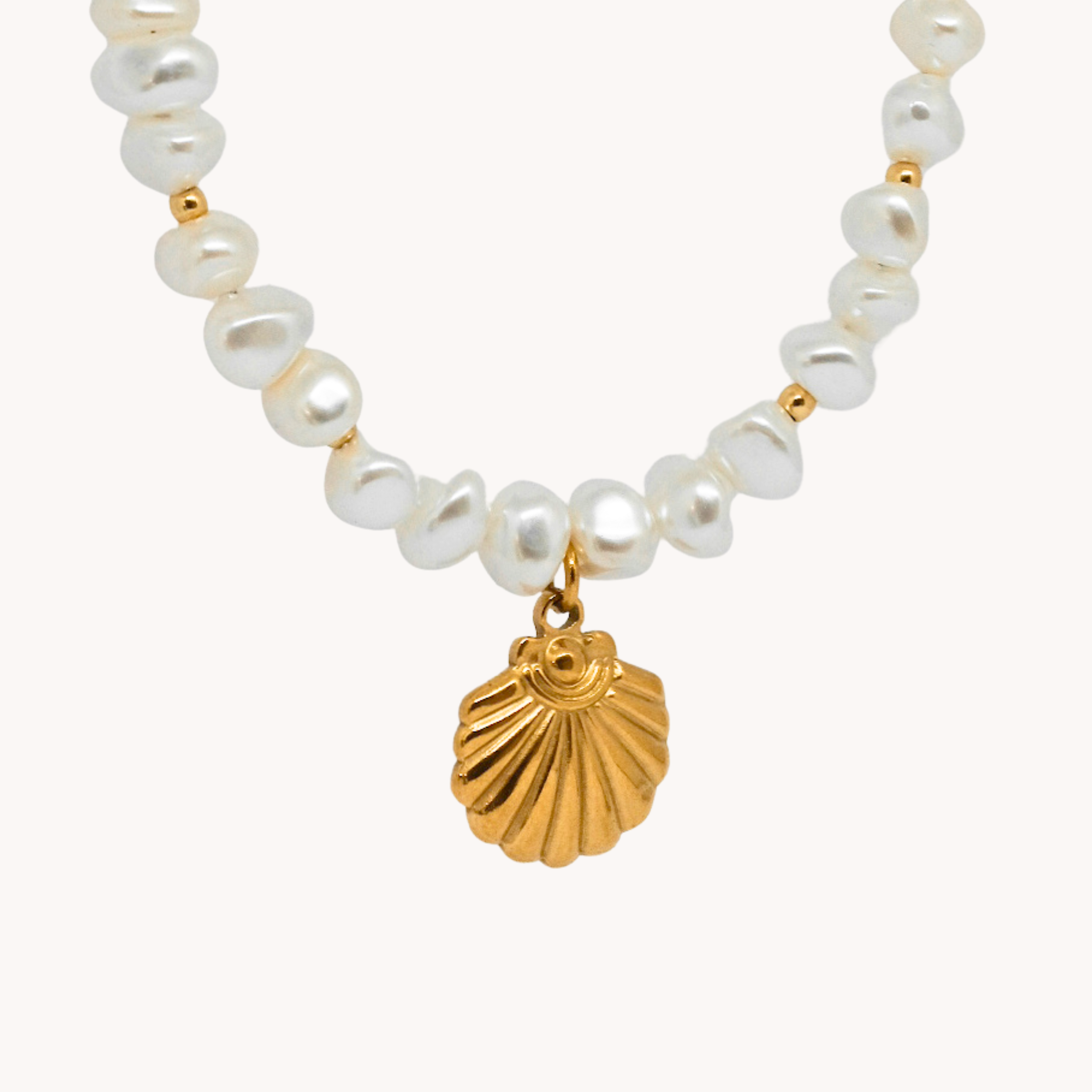 GIROCOLLO PERLE CON CONCHIGLIA