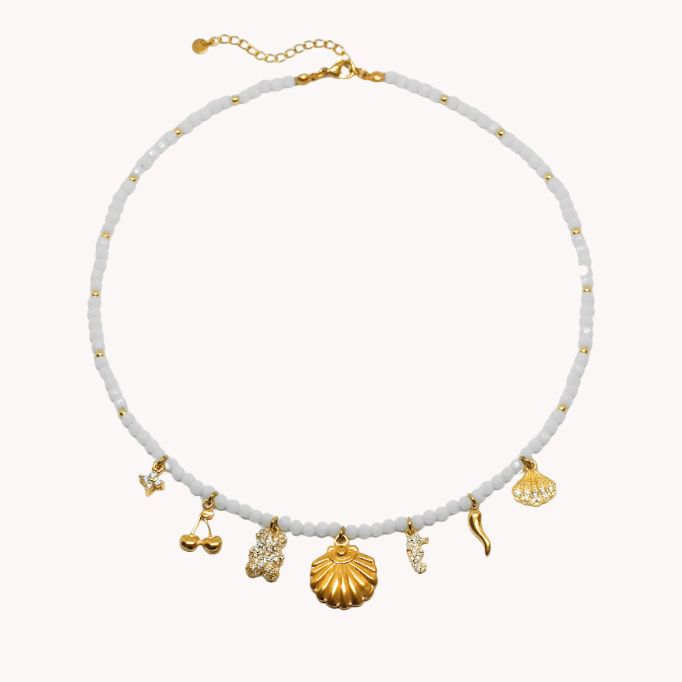 GIROCOLLO PERLINE E CHARMS