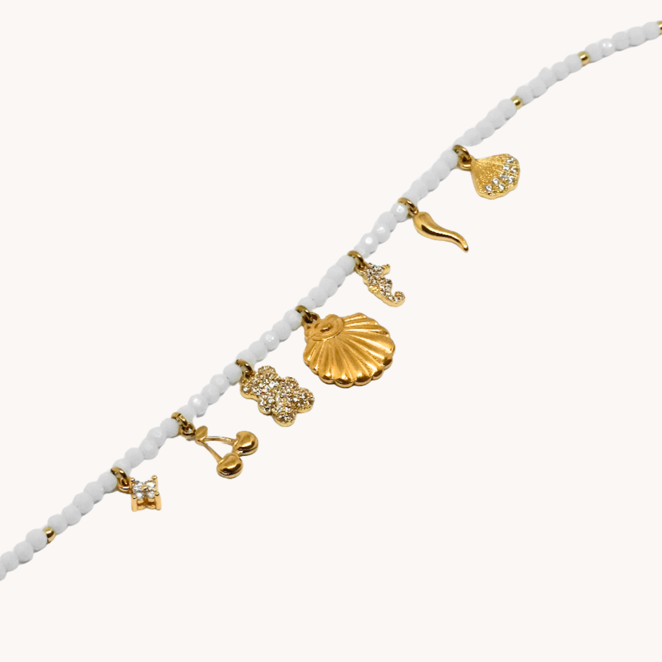 GIROCOLLO PERLINE E CHARMS
