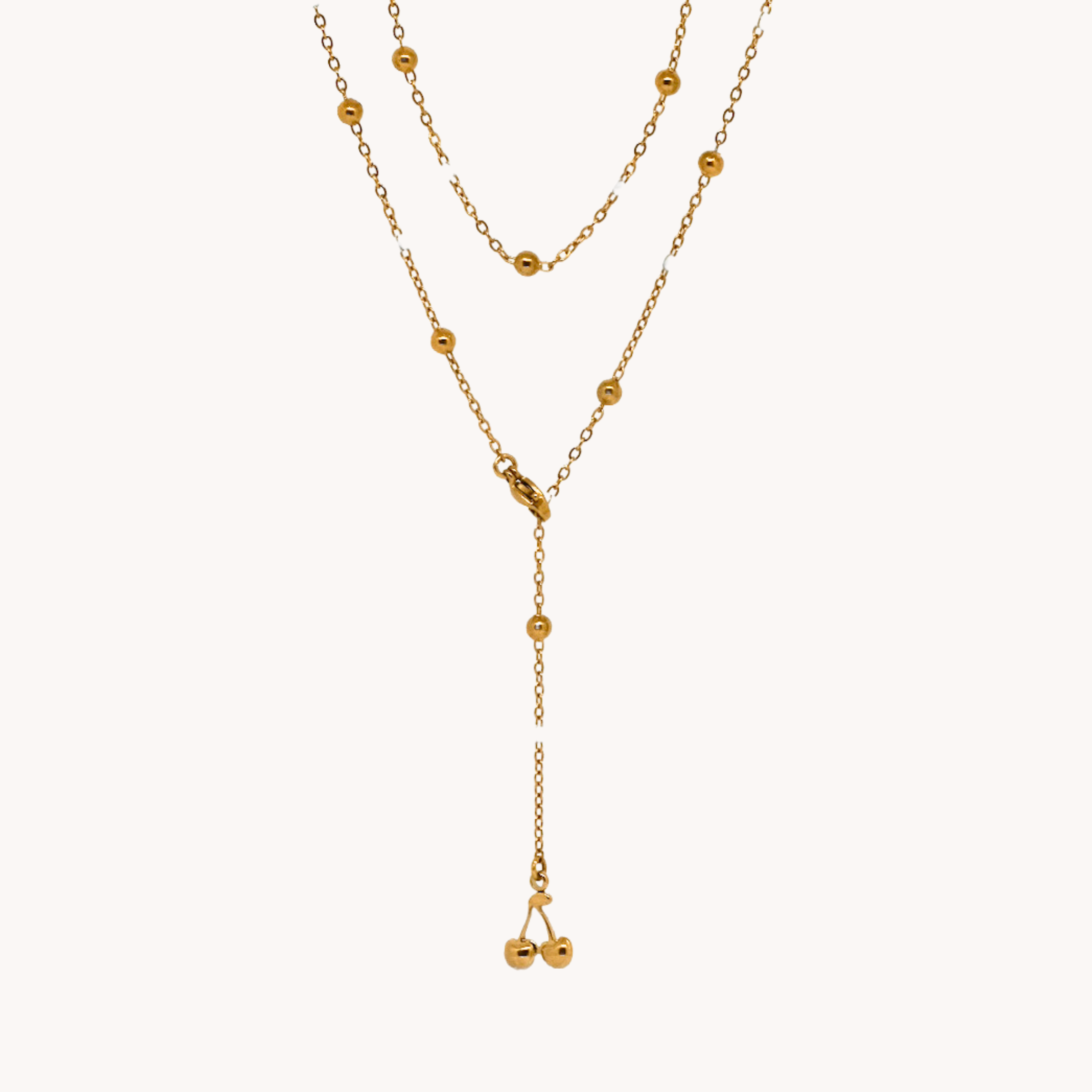 DOPPIA COLLANA CILIEGIA