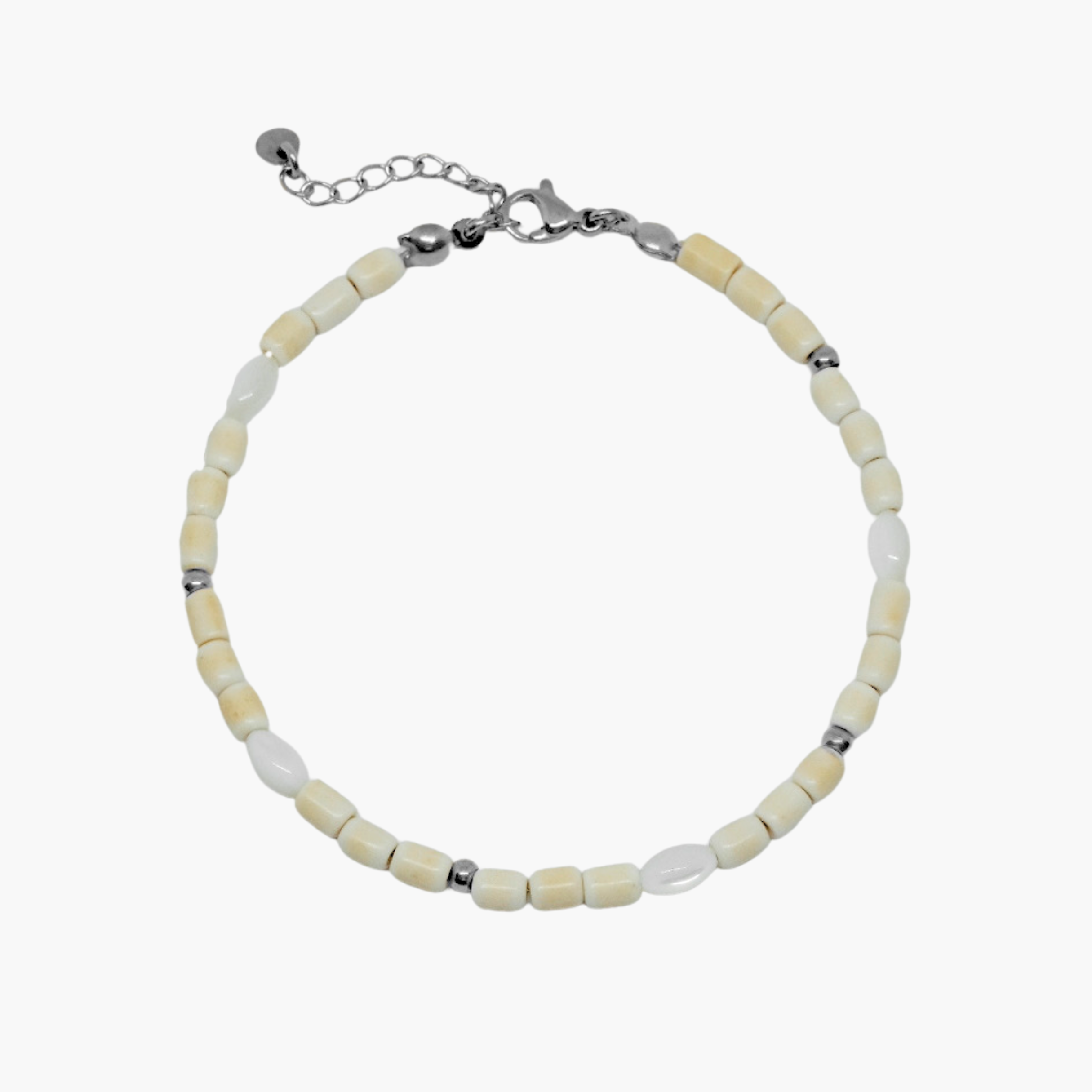 BRACCIALE PERLINE BEIGE