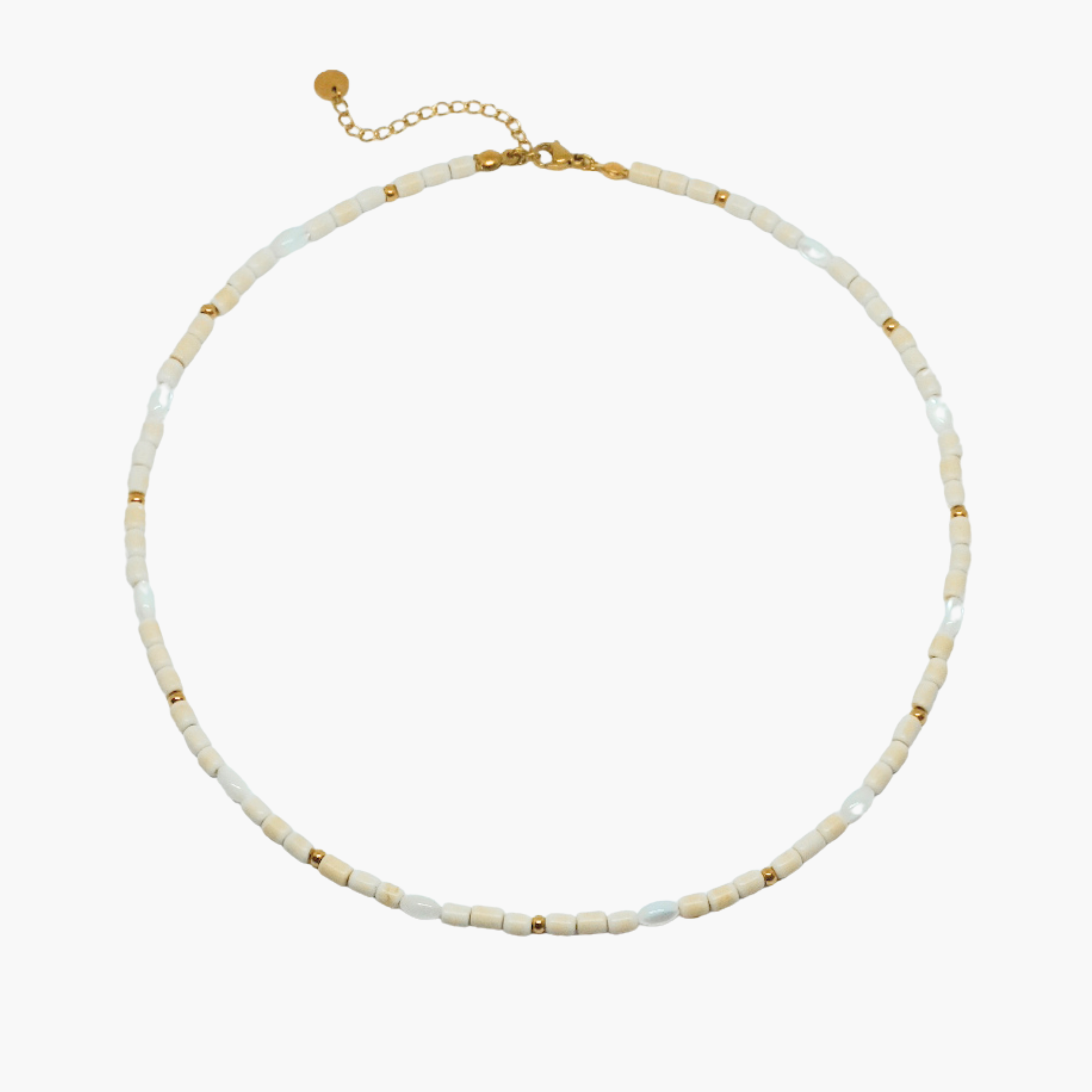 GIROCOLLO PERLINE BEIGE