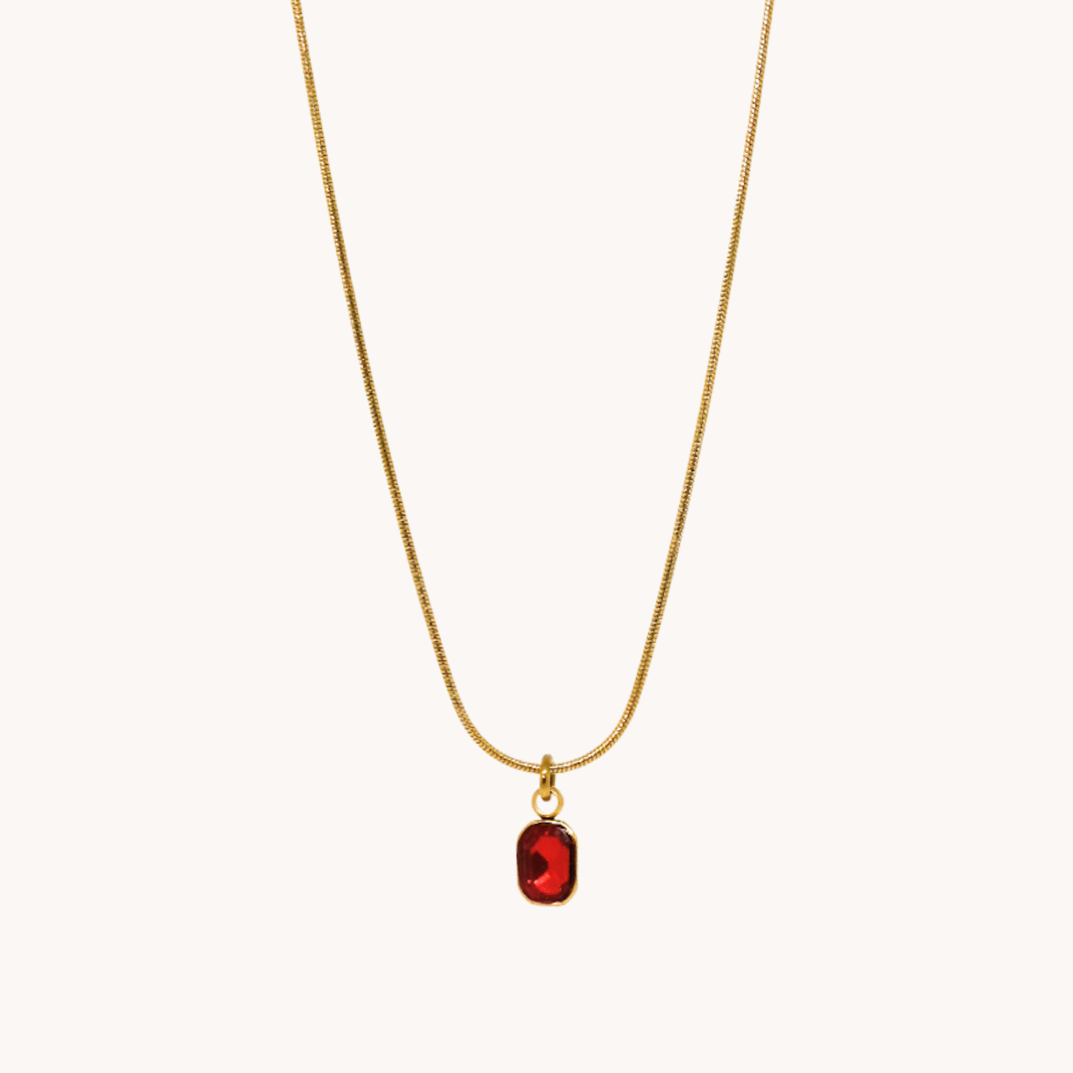 COLLANA ZIRCONE ROSSO MINI