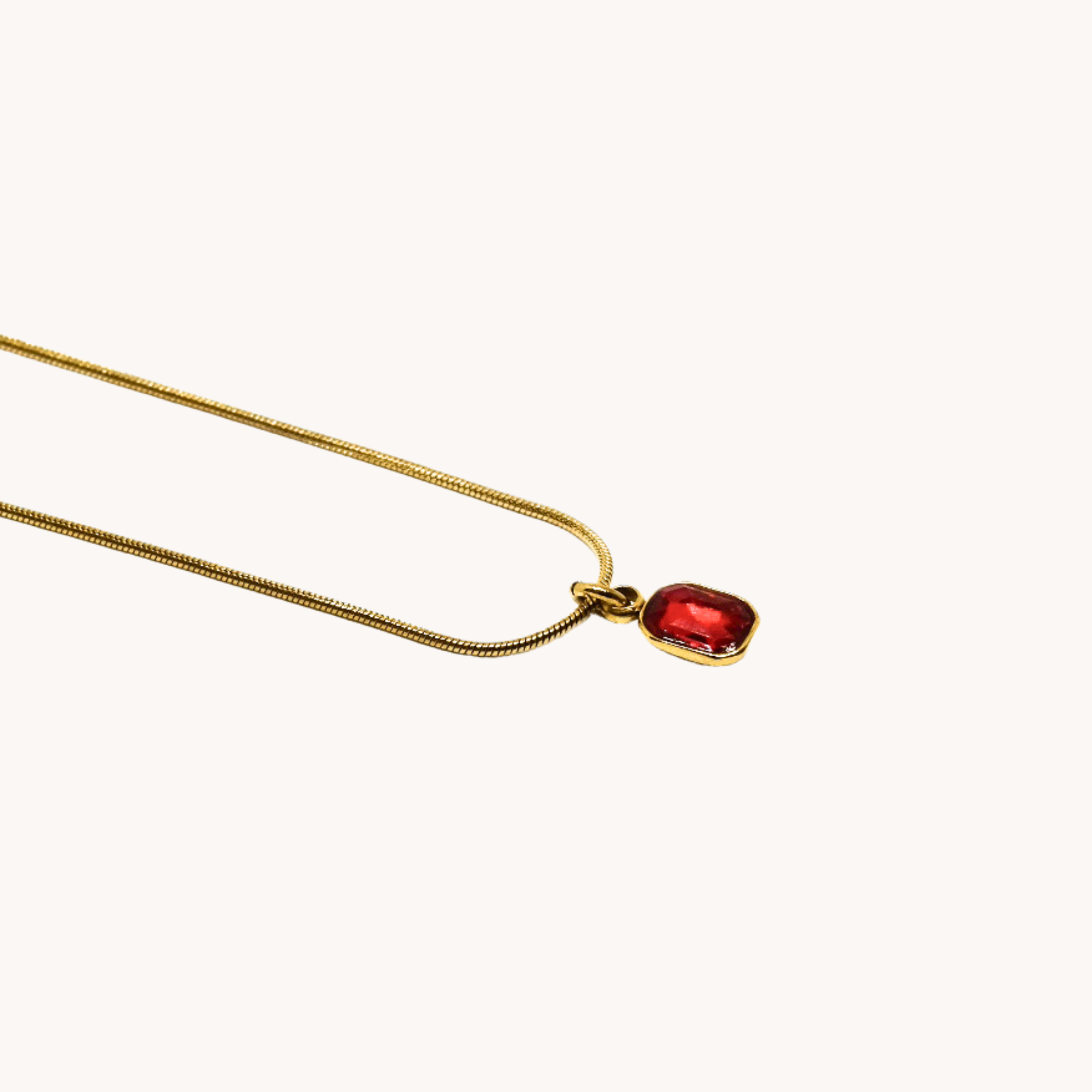 COLLANA ZIRCONE ROSSO MINI