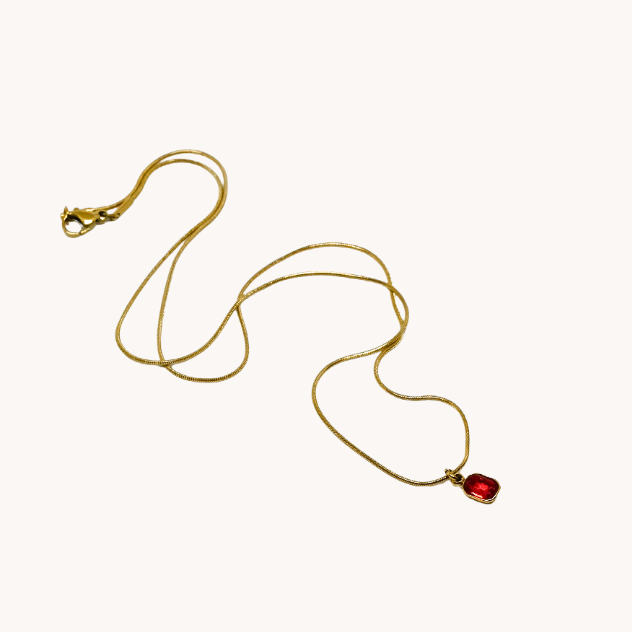 COLLANA ZIRCONE ROSSO MINI