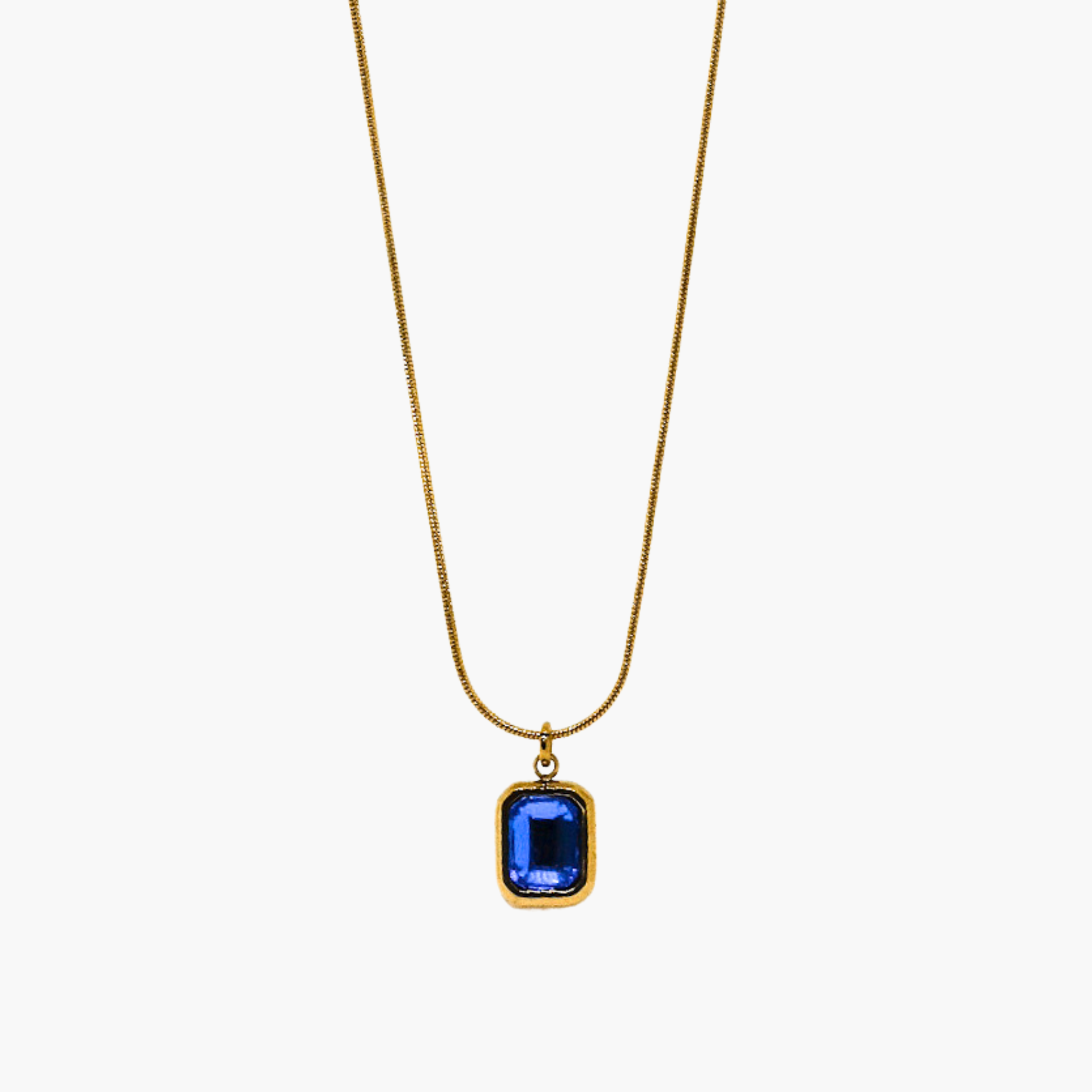 COLLANA ZIRCONE BLU