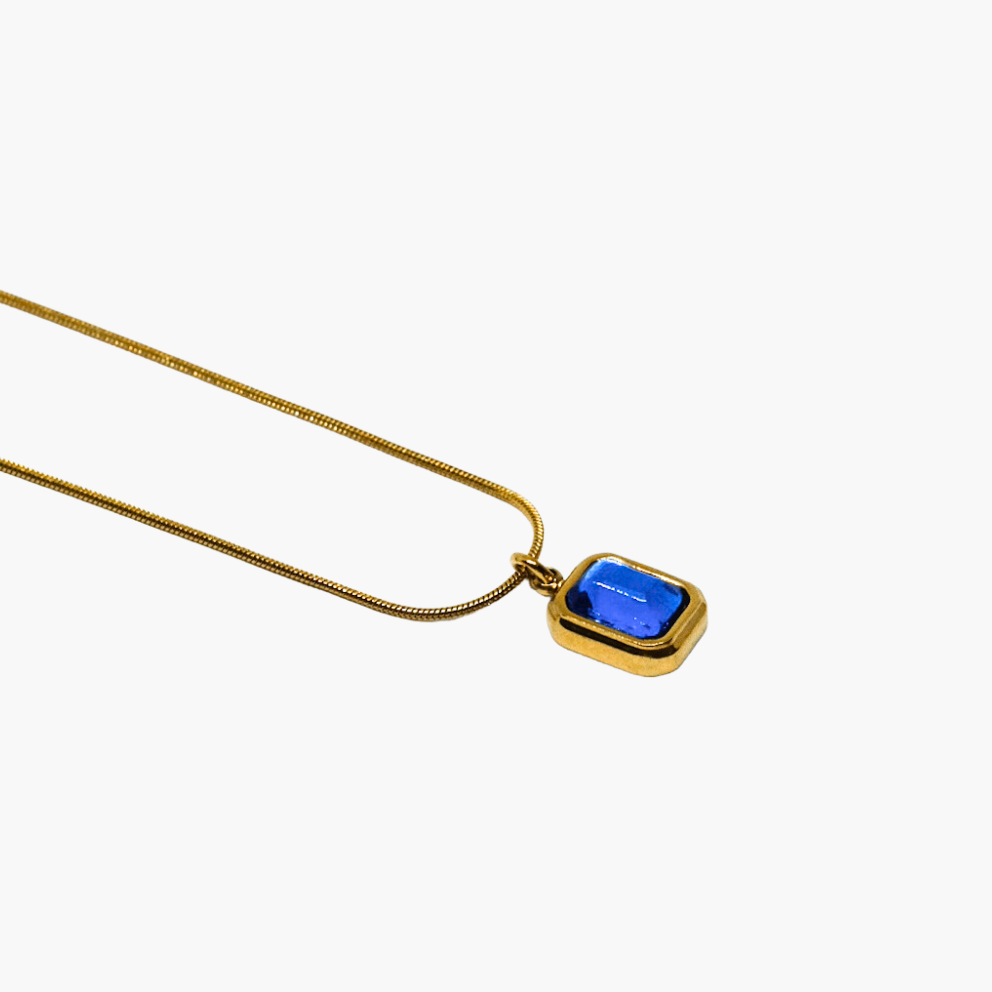 COLLANA ZIRCONE BLU