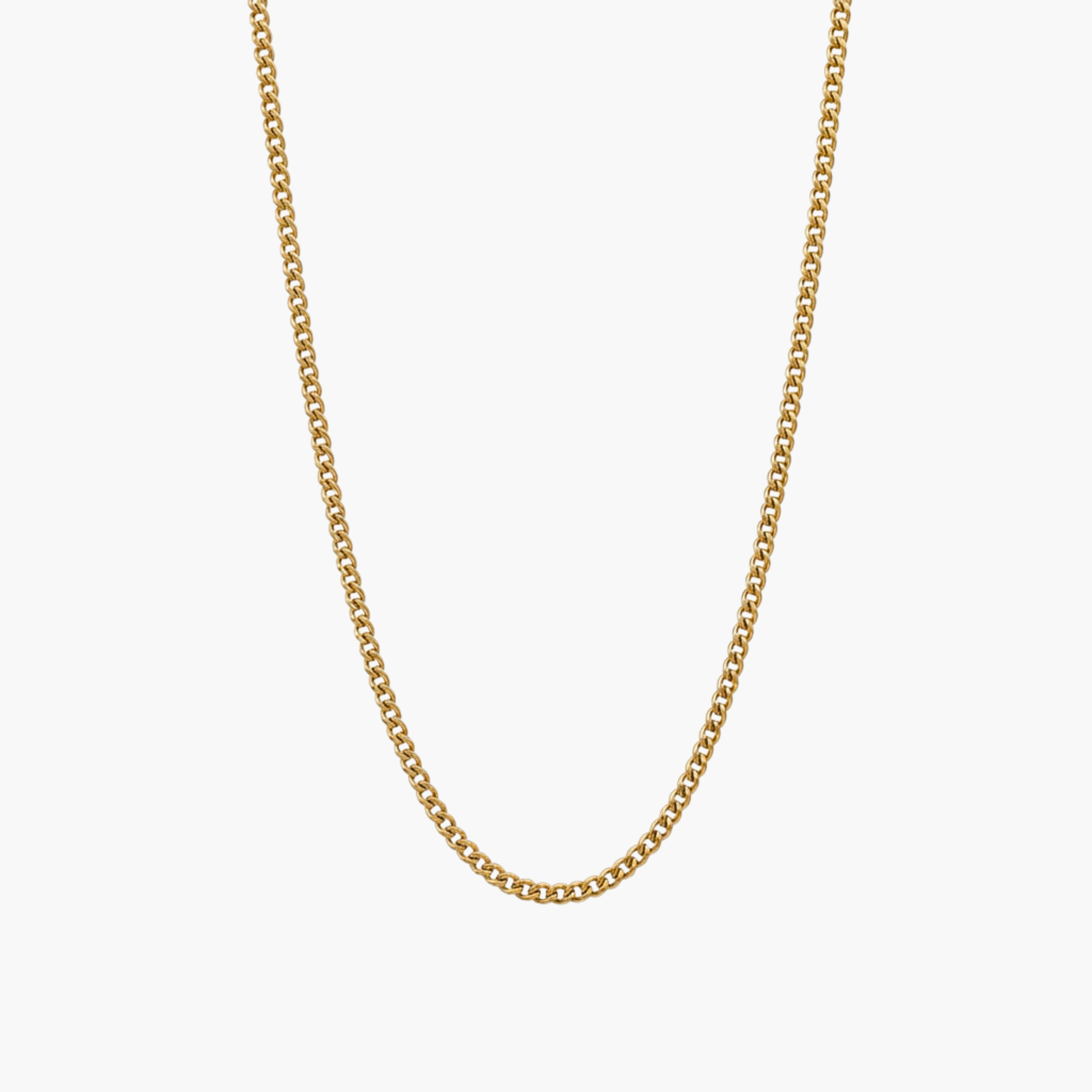 GIROCOLLO ESSENTIAL CUBAN - collana a catena groumette da uomo sottile in acciaio oro o argento