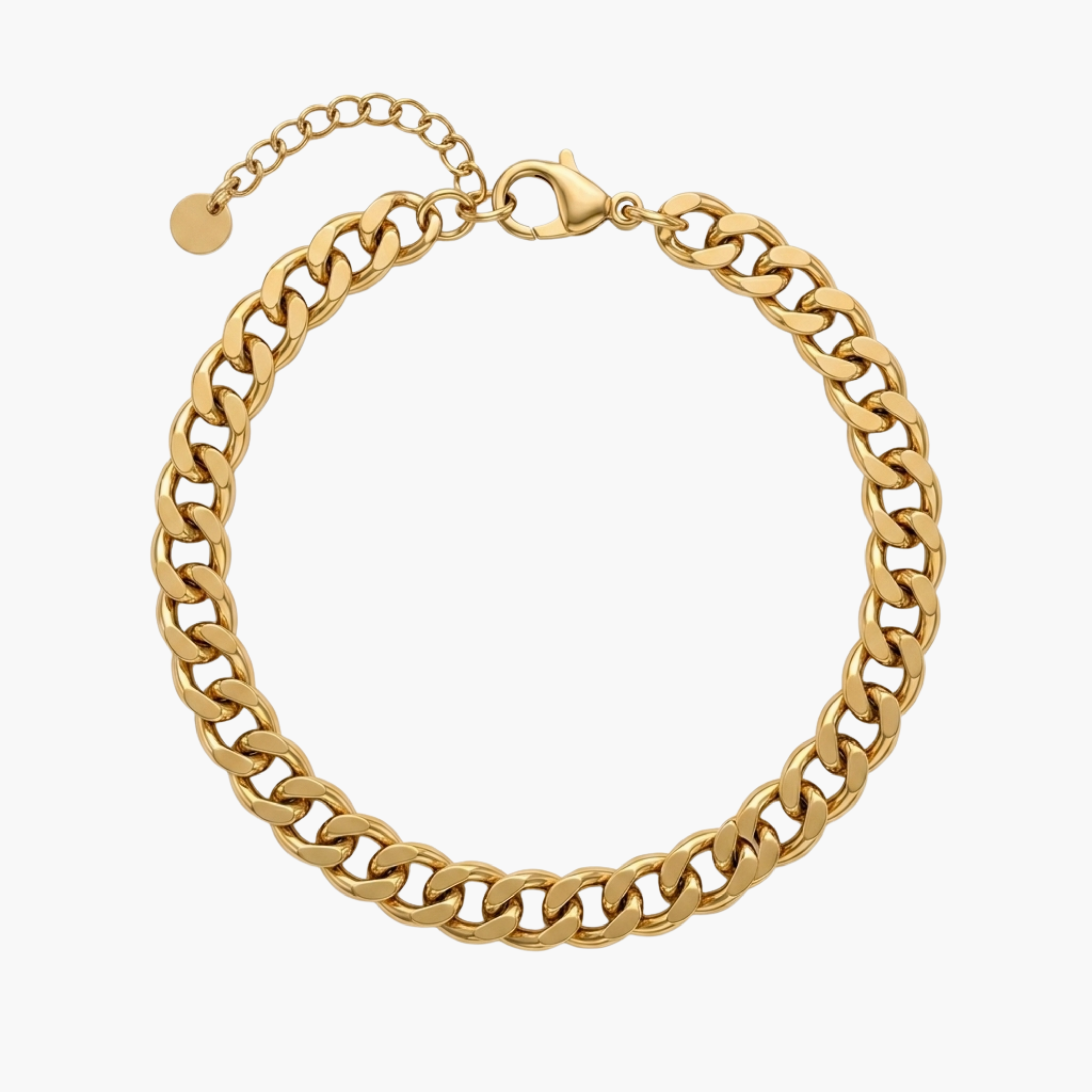 BRACCIALE CLASSIC CUBAN - bracciale da uomo a catena massiccia a maglia grumetta cubana in acciaio argento o oro