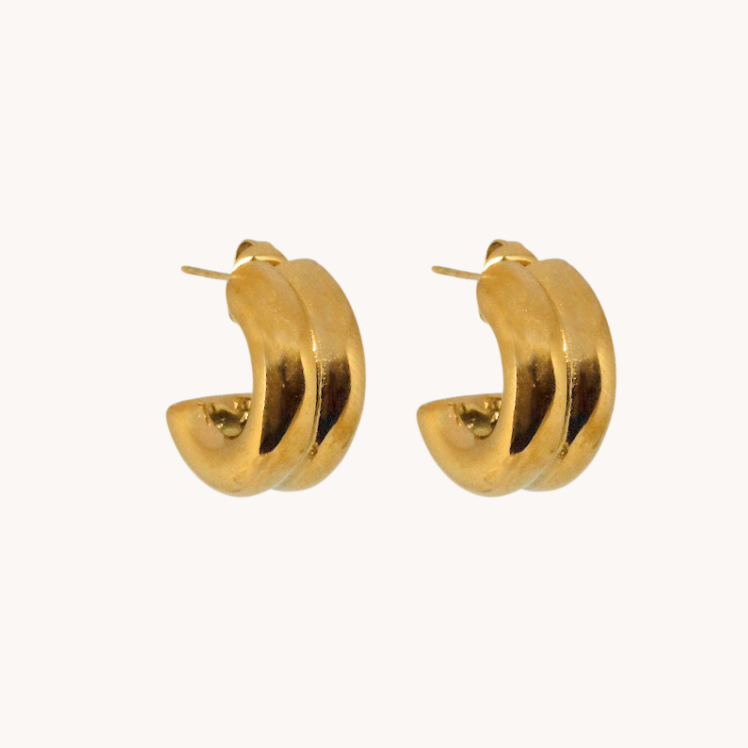 COPPIA ORECCHINI DOPPIO CERCHIO