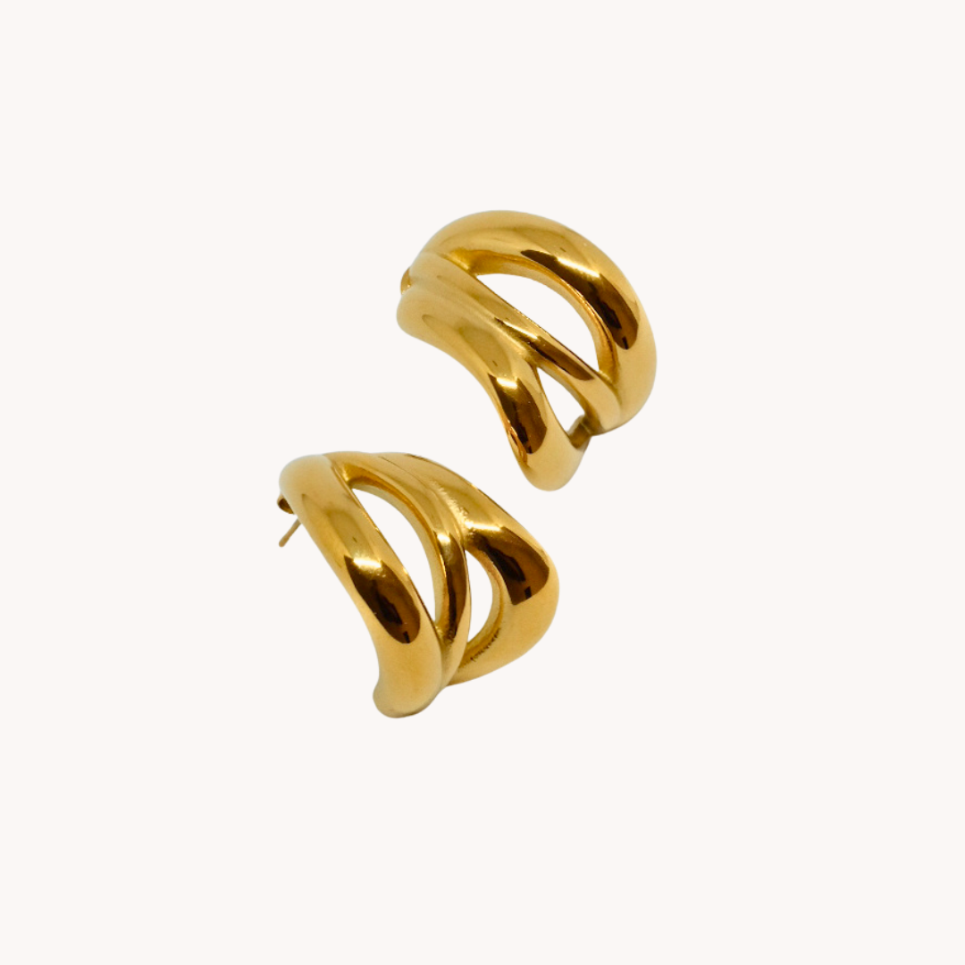 COPPIA ORECCHINI TRIPLO CERCHIO