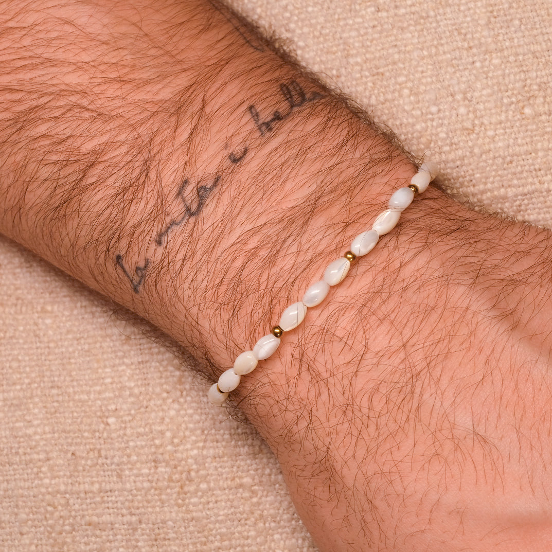 BRACCIALE PERLINE OVALI