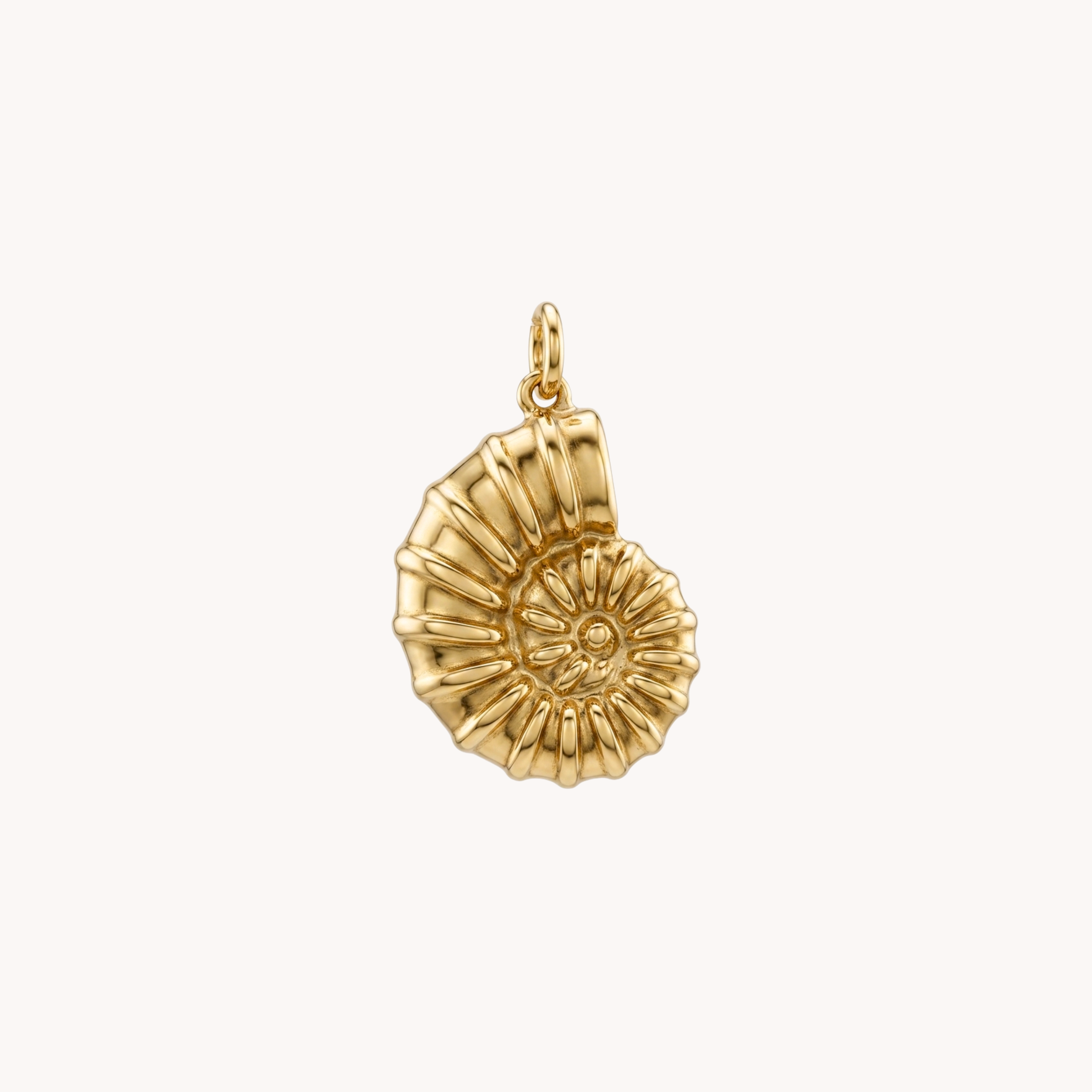 CIONDOLO SPIRAL SHELL - conchiglia a spirale tridimensionale in acciaio
