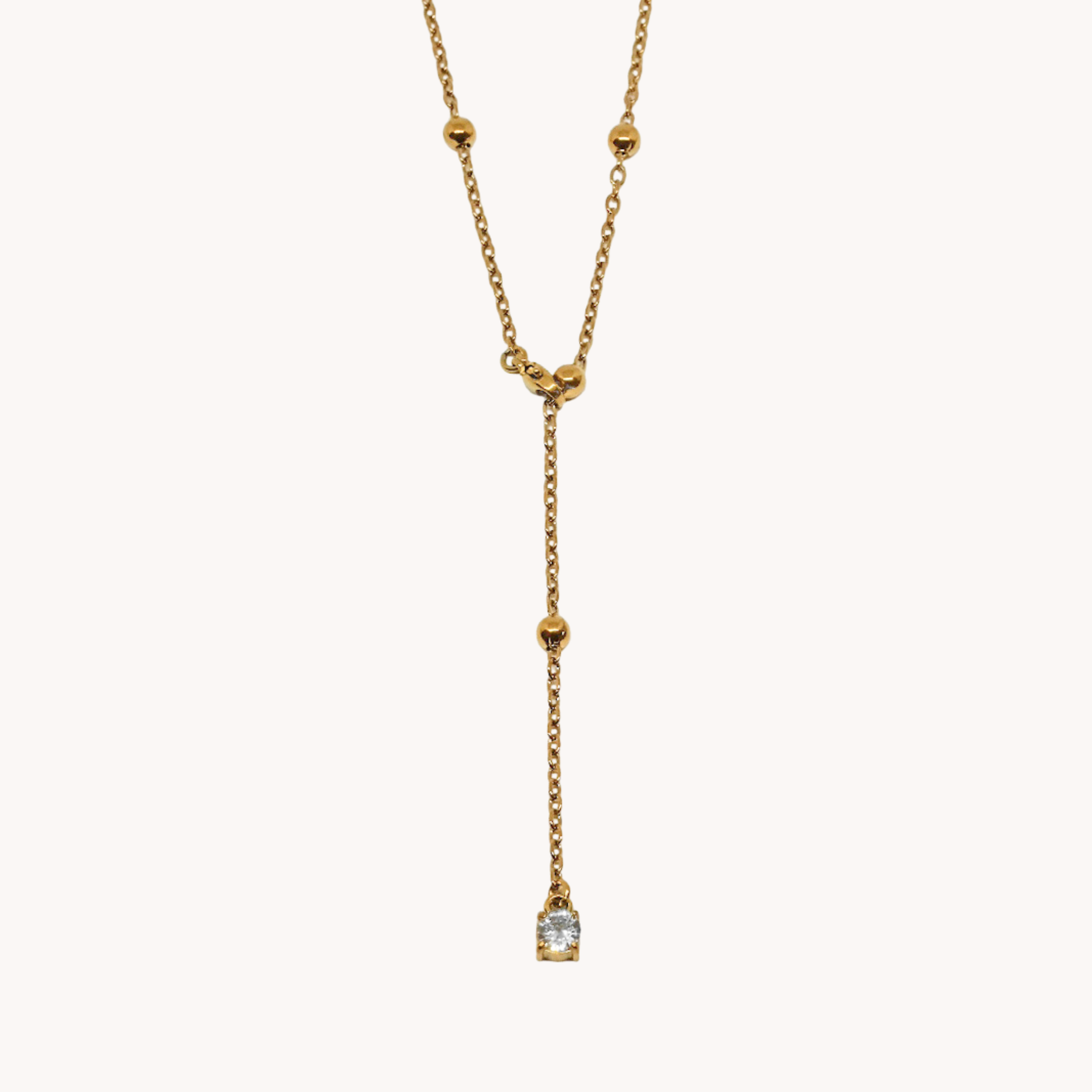 COLLANA LUNGA CON ZIRCONE